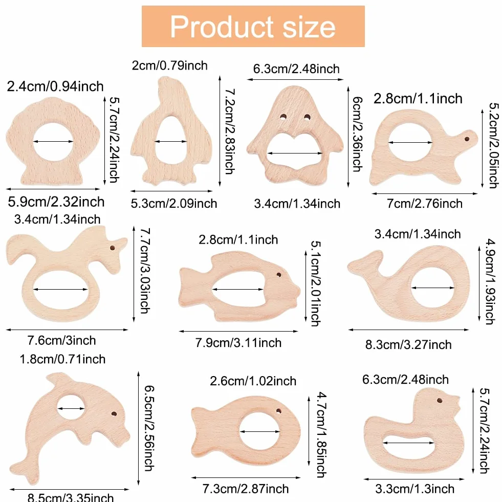 WEBEEDY 10 portatovaglioli in legno fatti a mano con animali marini, decorazione da tavolo per matrimoni, feste, centrotavola, decorazione