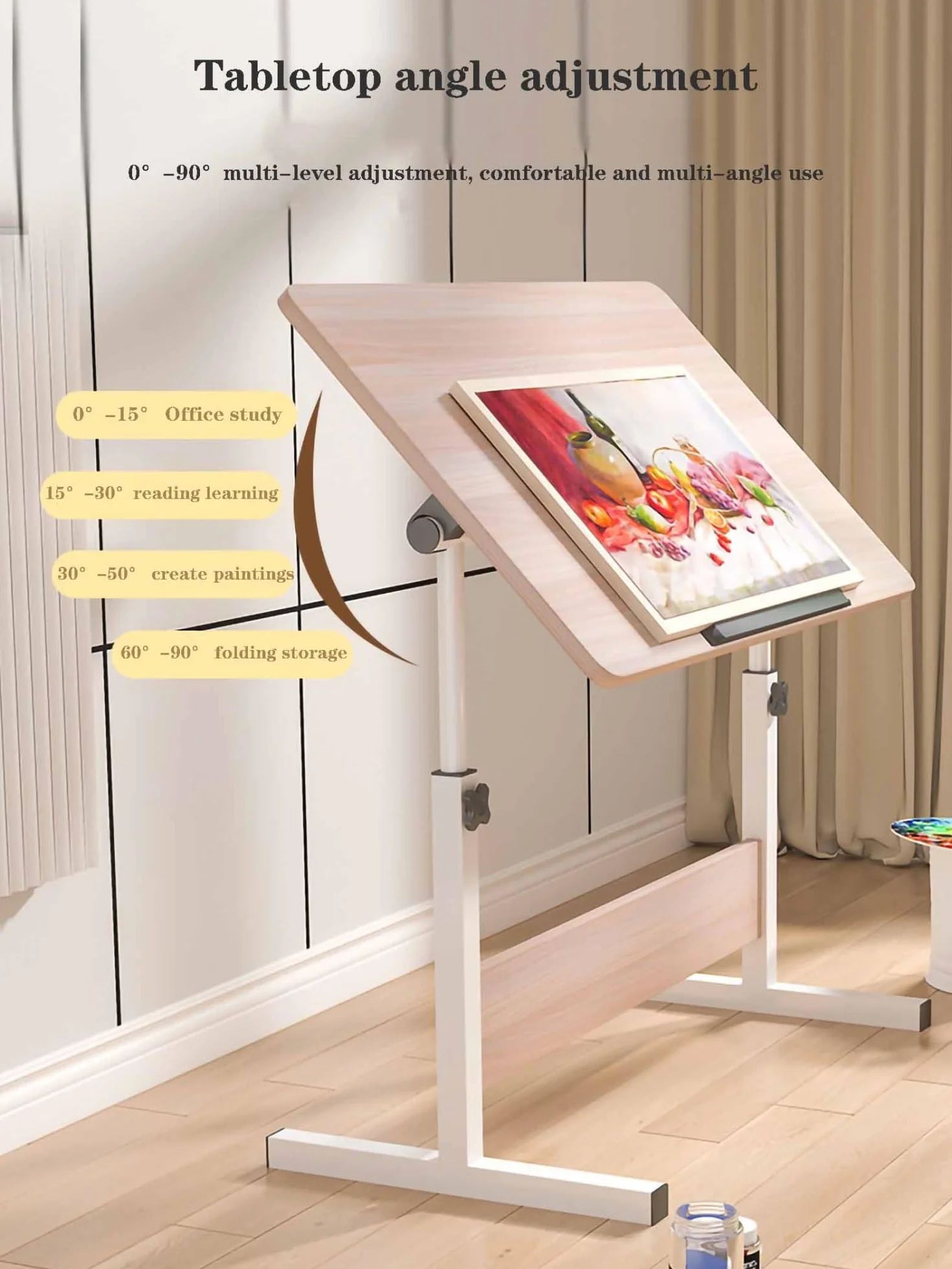 Tavolo da disegno con piano inclinabile, altezza regolabile scrivania per studio, artigianato artistico e scrittura, mobili essenziali per artisti per Creativit