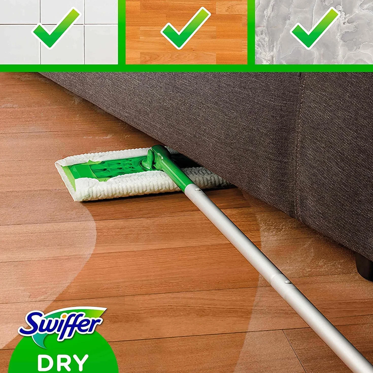 Swiffer Panni Di Ricambio Per Scopa 48 Pezzi, Cattura Polvere Sporco Peli