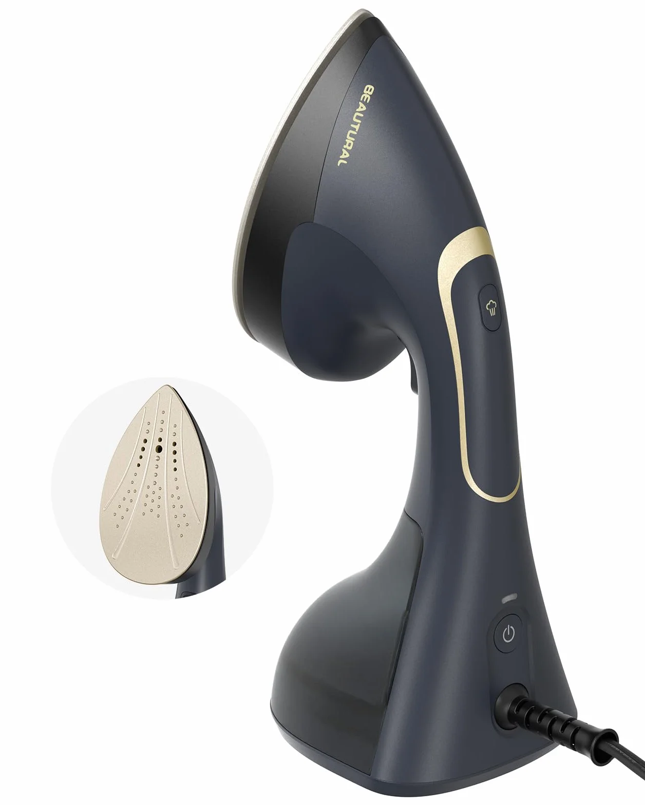 BEAUTURAL Ferro da Stiro Verticale a Vapore 2 in 1 per Abbigliamento, Portatile e Potente da 1500W con Vapore Istantaneo, Riscaldamento Rapido in 30 Secondi e Spegnimento Automatico (220-240V)