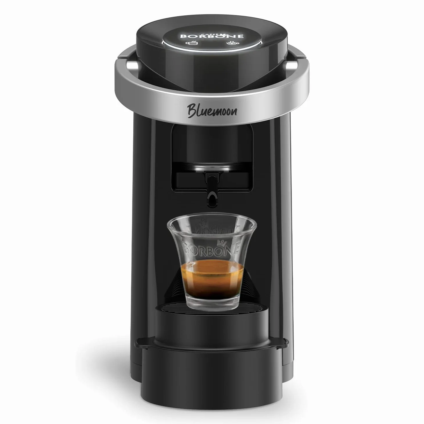 CAFFÈ BORBONE Bluemoon Macchina da Caffè a Cialde (Nero, Macchina)