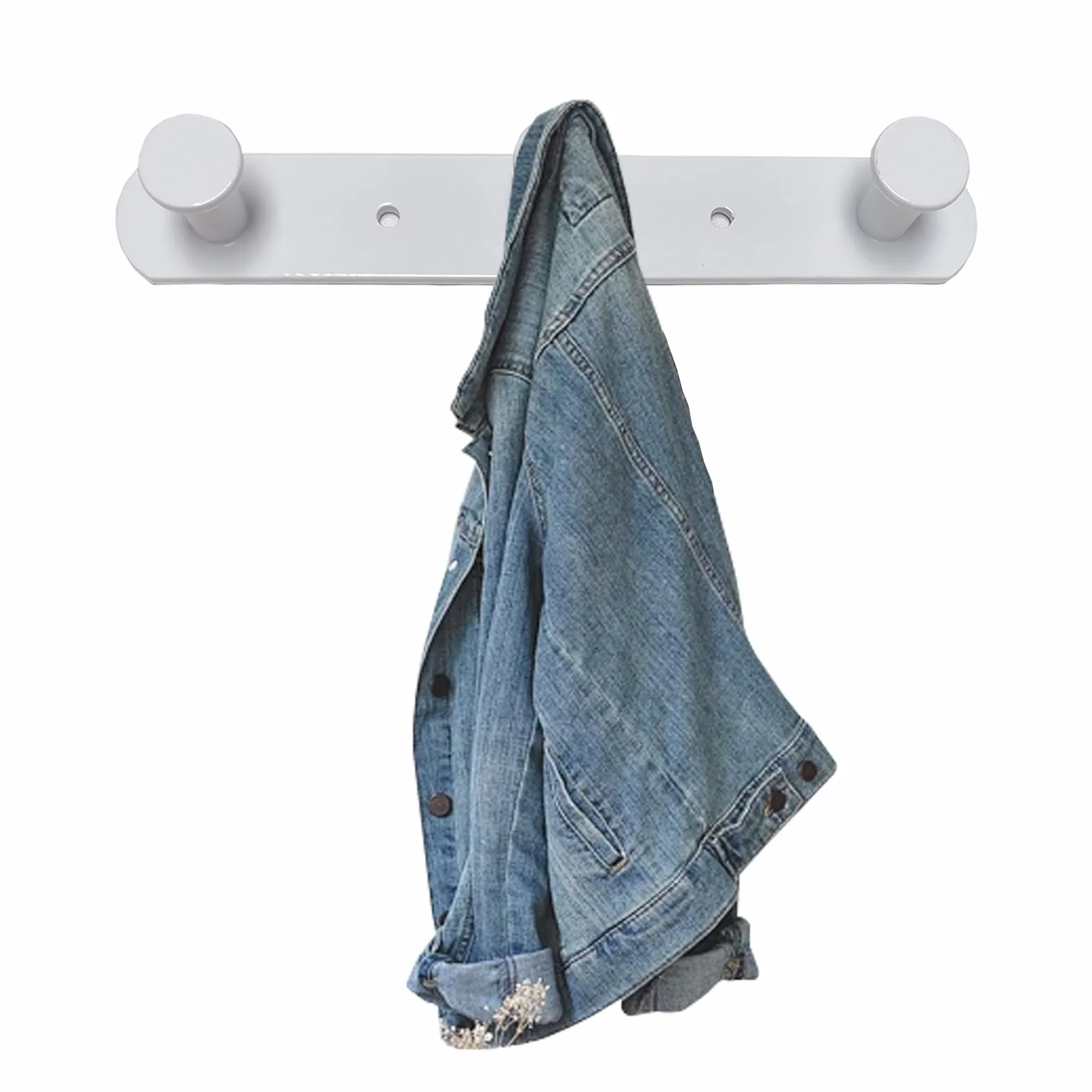 Appendiabiti Parete Bianco 3 Ganci Moderno Ingresso Bagno Camera Letto