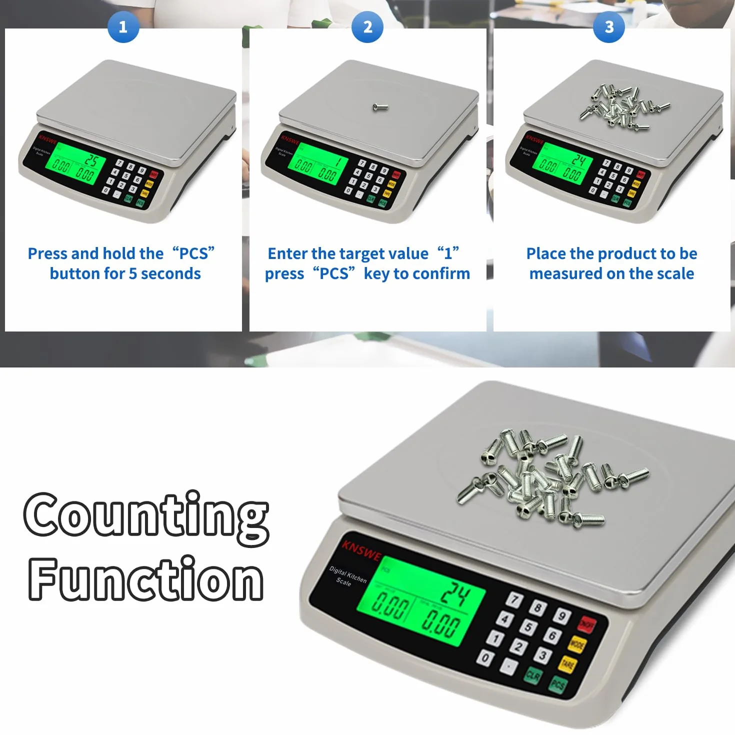 Bilancia Digitale Cucina Acciaio Inossidabile 40kg Bilancino Cibo Professionale per Alimenti Cottura Casa e Panifici Bilance Elettronica Contapezzi Alimentare con Funzione Tara Display LCD