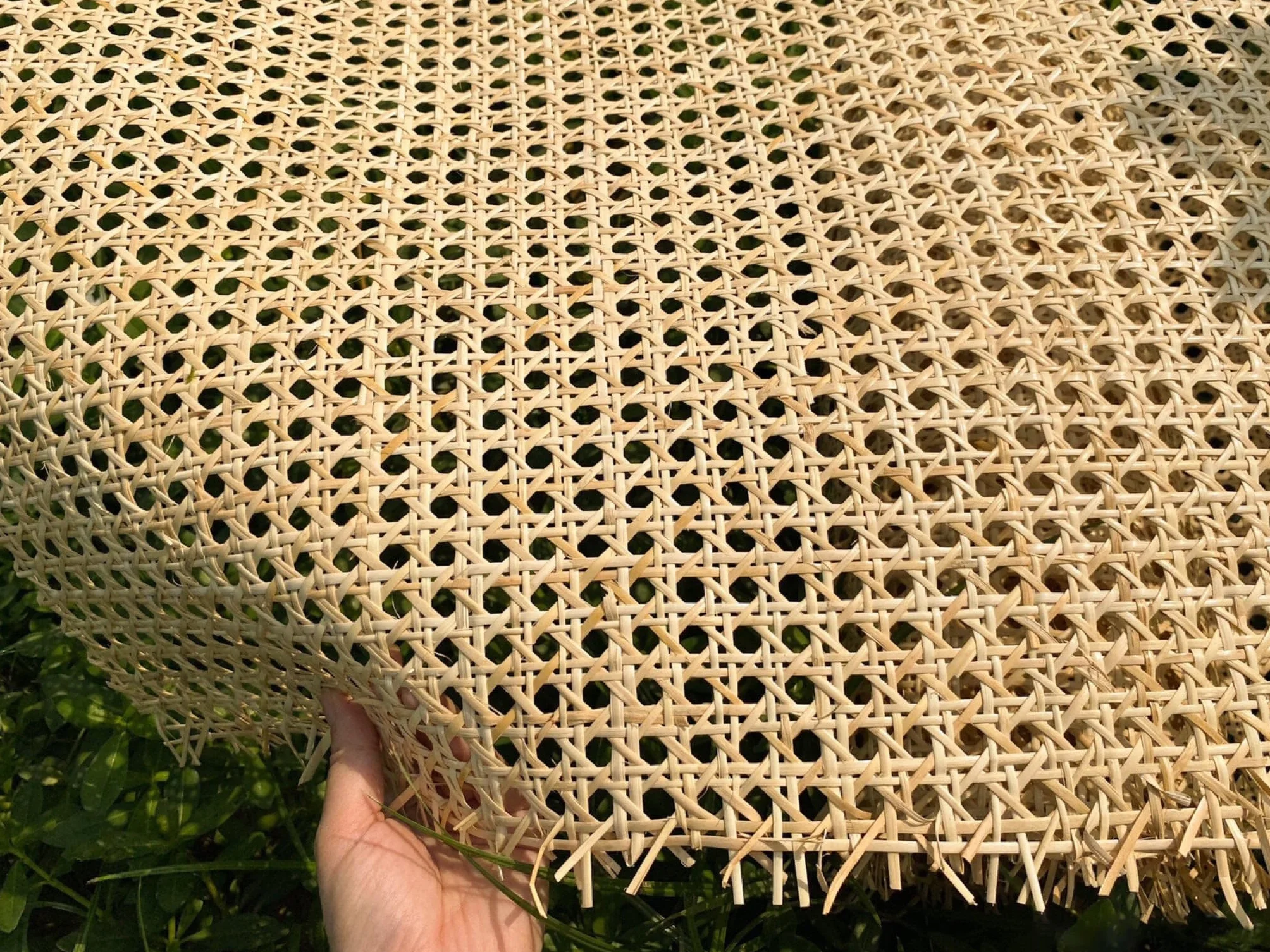 70cm di Larghezza, Rattan Rotolo, Paglia di Vienna, Rattan Naturale Rotolo, Rattan, 70x400cm Rotolo di Canna,Rattan Intrecciato Fettuccia Material Paglia per Cesti, Sedie, Bag, Borse, Giardino DIY