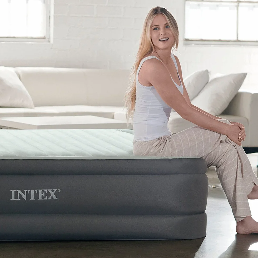 Intex 64904 Materasso gonfiabile fibertech premaire i 137 x 191 x 46 cm multicolore