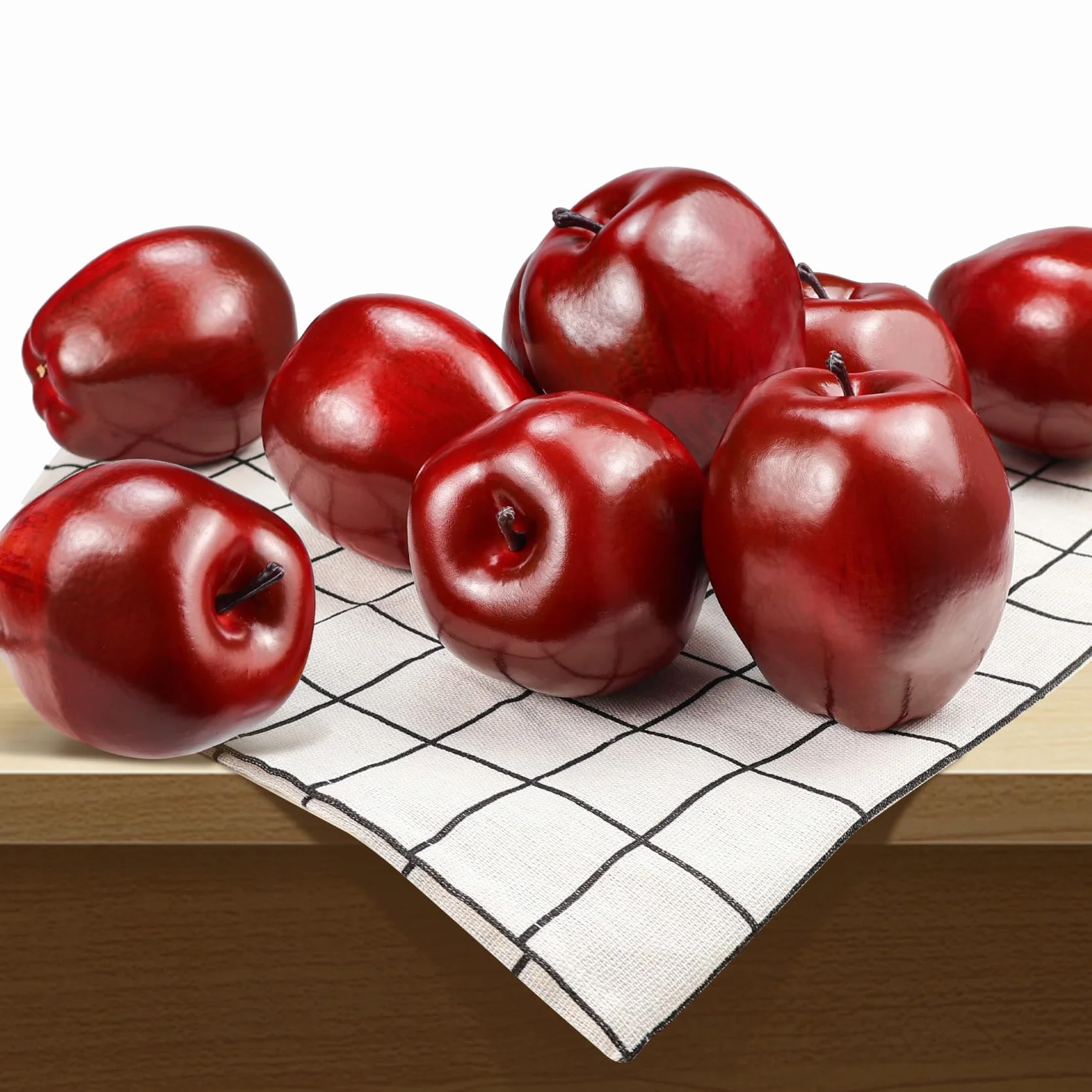 Lorigun Mele Rosse Artificiali 6 Pezzi Frutta Decorativa