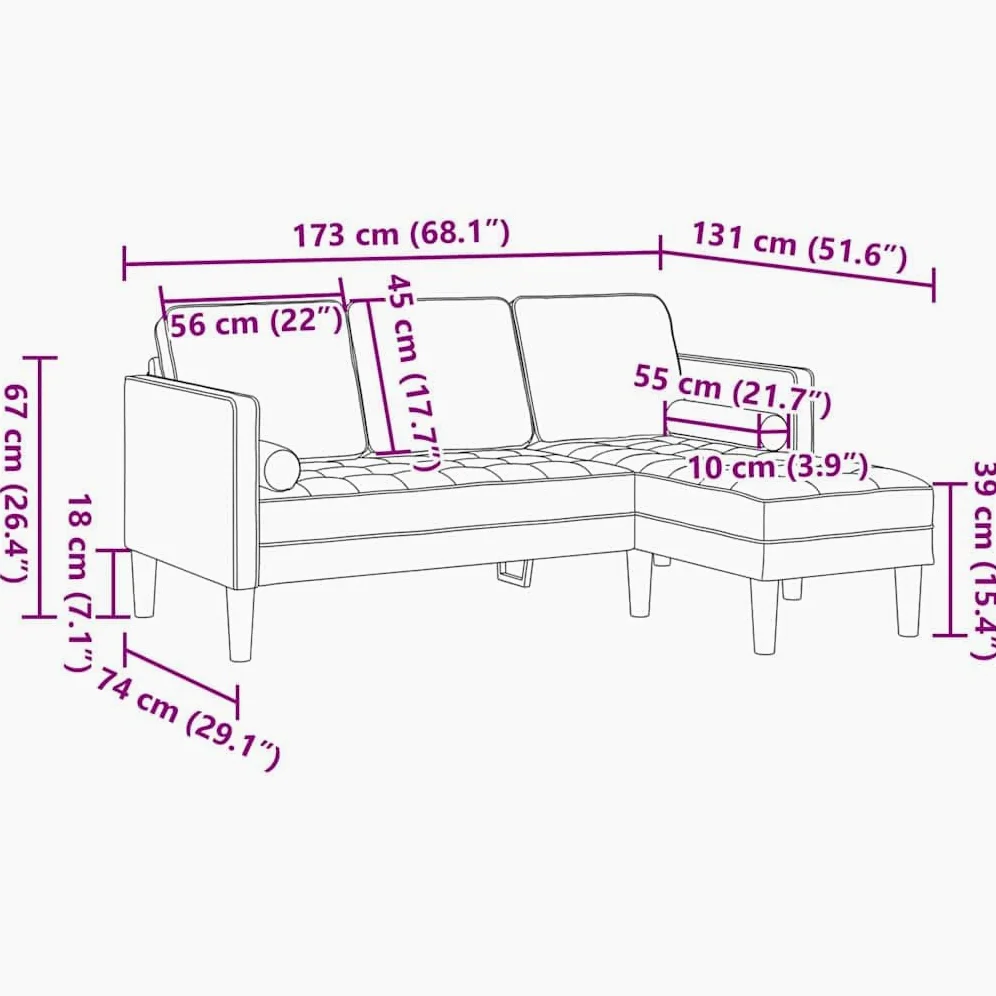 vidaXL Set di divani con Cuscino Grigio Chiaro Poliestere, Salotto, Divano Sezionale Moderno, Set Divano Resistente, Mobili Modulari, Poltrone in Velluto, Relax Interno