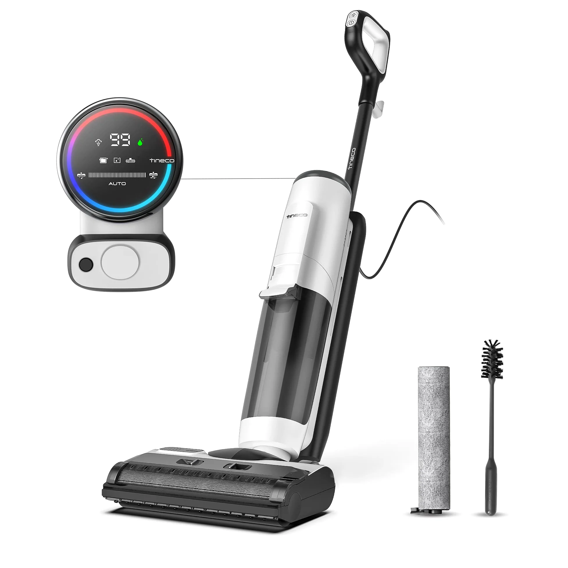 Tineco FLOOR ONE S5 STEAM Aspirapolvere Lavapavimenti Intelligente e Pulitore a Vapore per Pavimenti Duri con Display Smart