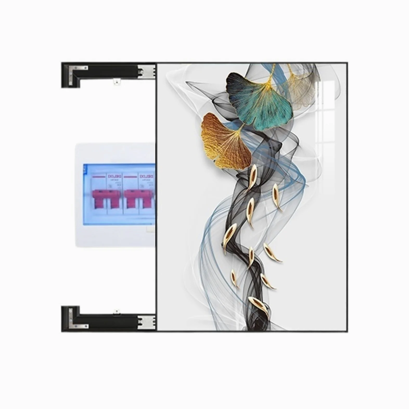 Copri Contatore Elettrico Interno Creative A Parete Copri Quadro Elettrico Interruttori Moderne E Semplici Per Copri Quadro Elettrico Decorativo Decorativi(XXL,Black box right push-15)