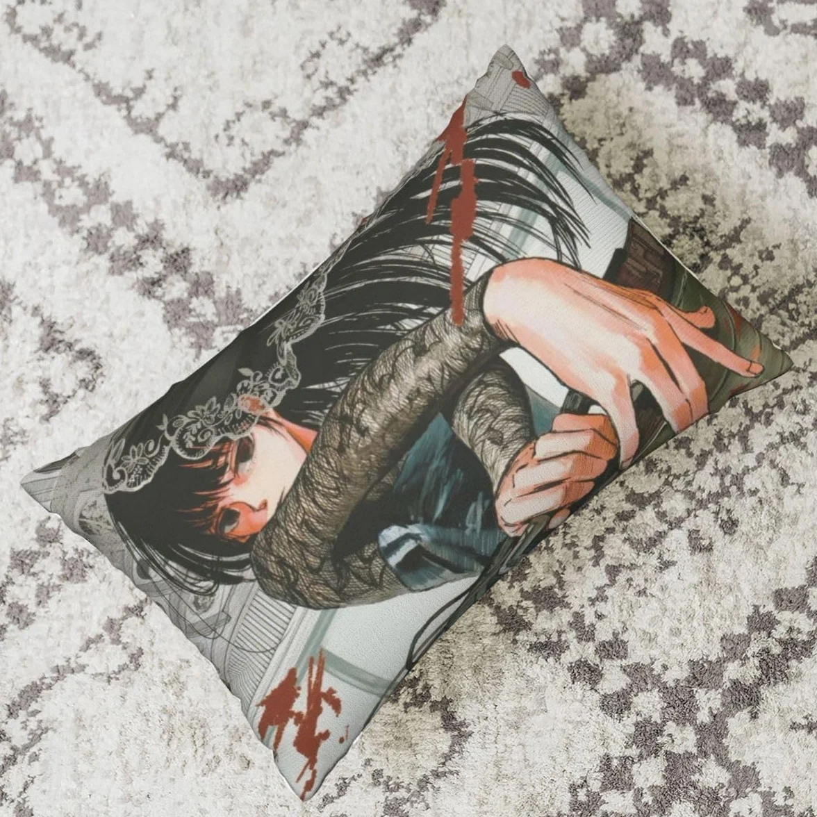 Sakamoto Taro Anime Asakura Shin Pillowcase 40 x 60 cm Double Side Printing Decorative Cushion for Divano Bedroom