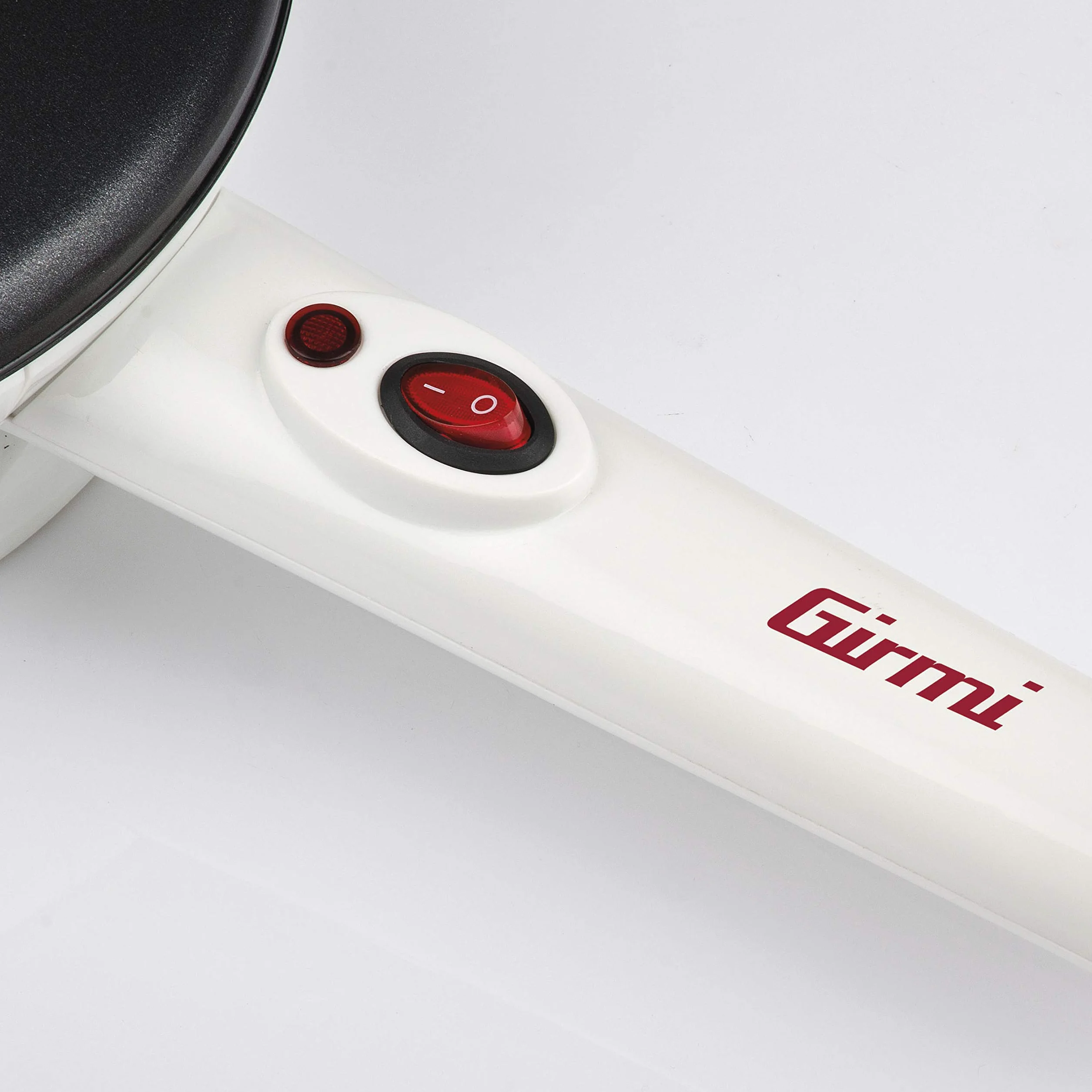 Girmi TS36 Crepiera 800 W, Powłoka Nieprzywierająca, Płyta 20 cm, Obrotowa Podstawa 360°, Biały