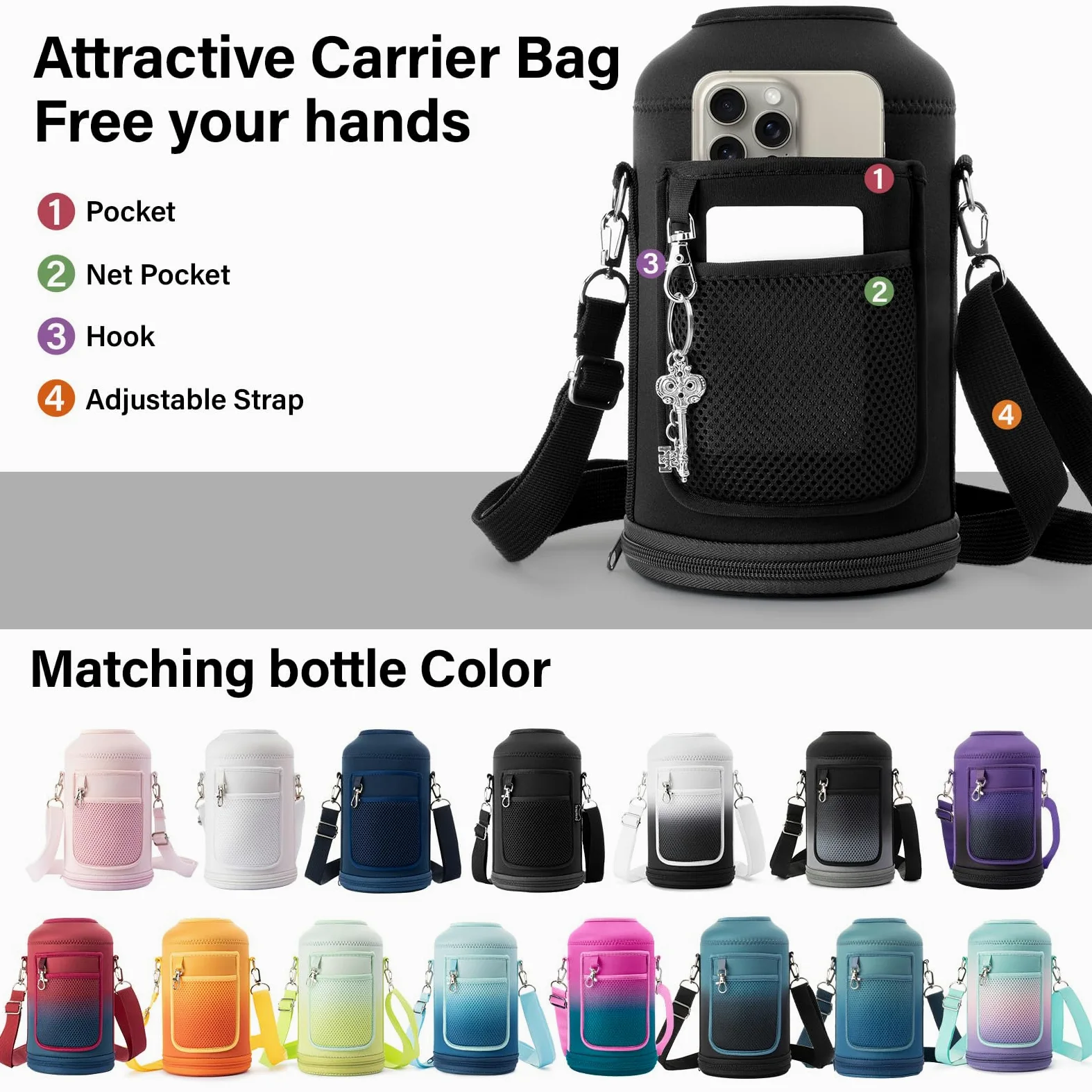 DYSANKY Borraccia termica da 1,8 l, con isolamento multiplo, sigillata sottovuoto, portatile, sportiva, per avventure all'aperto, palestra e uso quotidiano, a prova di perdite, senza BPA, 1,8 l