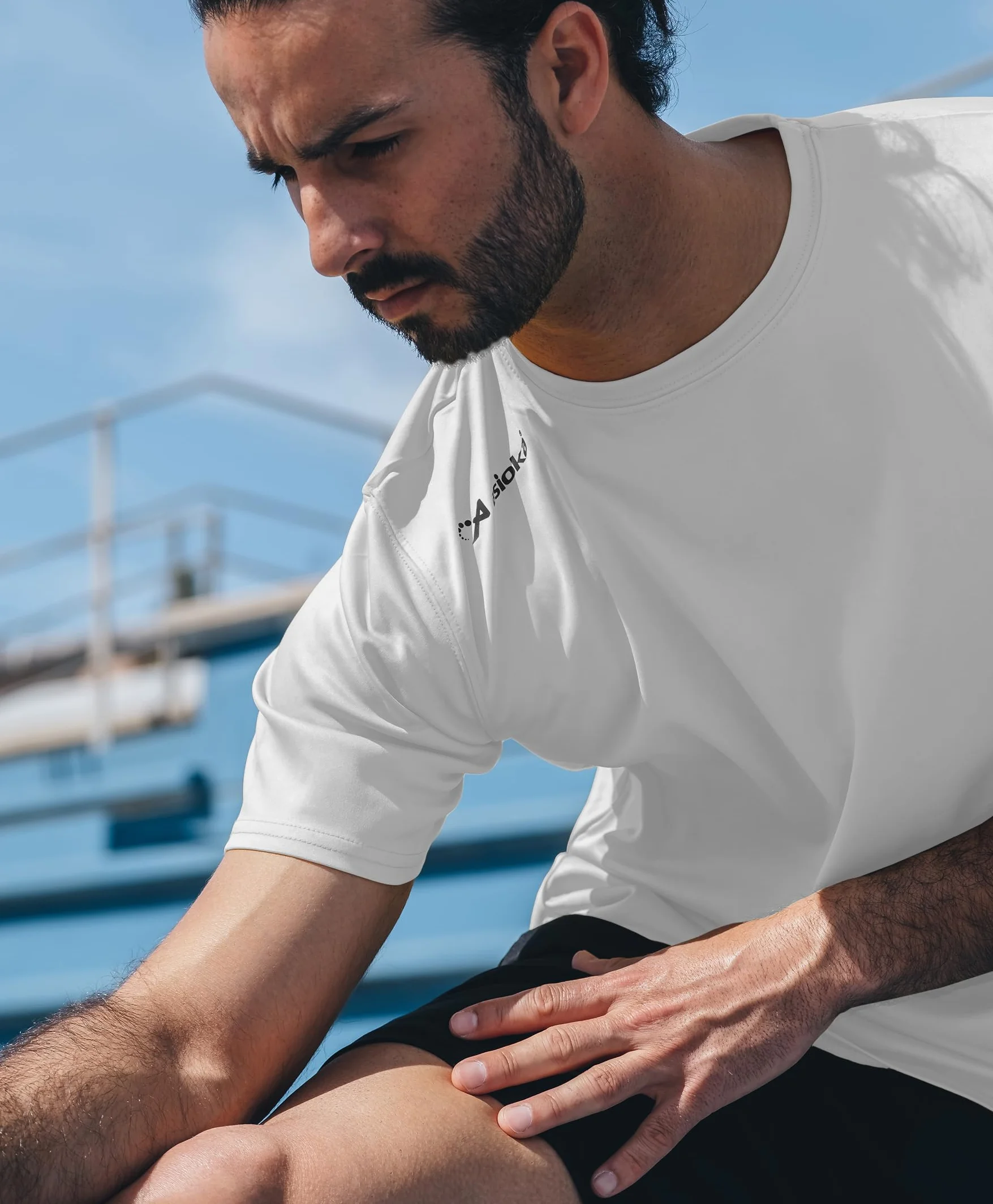 Maglietta Sportiva Unisex a Maniche Corte in Rete Traspirante Asciugatura Rapida per Palestra e Fitness