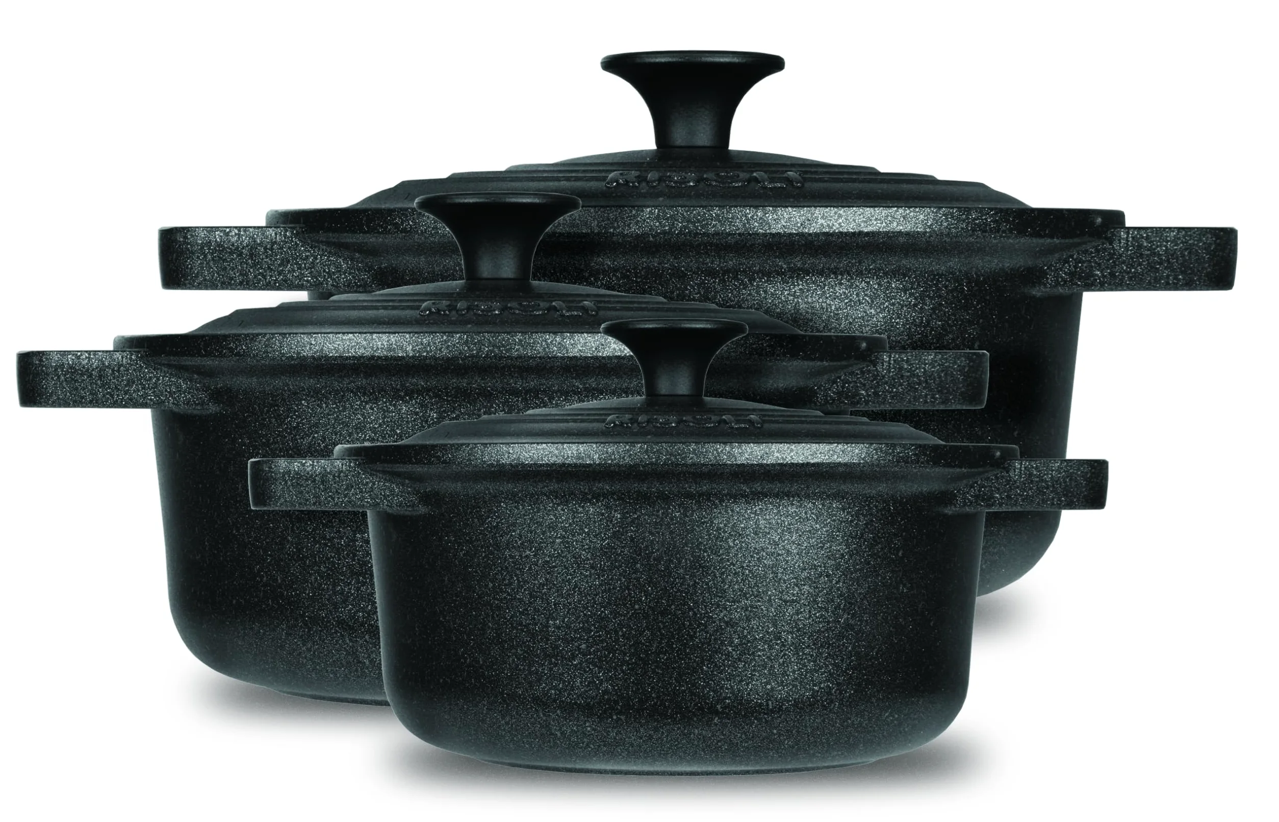 RISOLI' | LE PIGNATTE, Casseruola Antiaderente per Induzione e Gas Ø28cm, Slow Cooking, Coperchio e Manici in Fusione, Alluminio Fuso Riciclato, Made in Italy