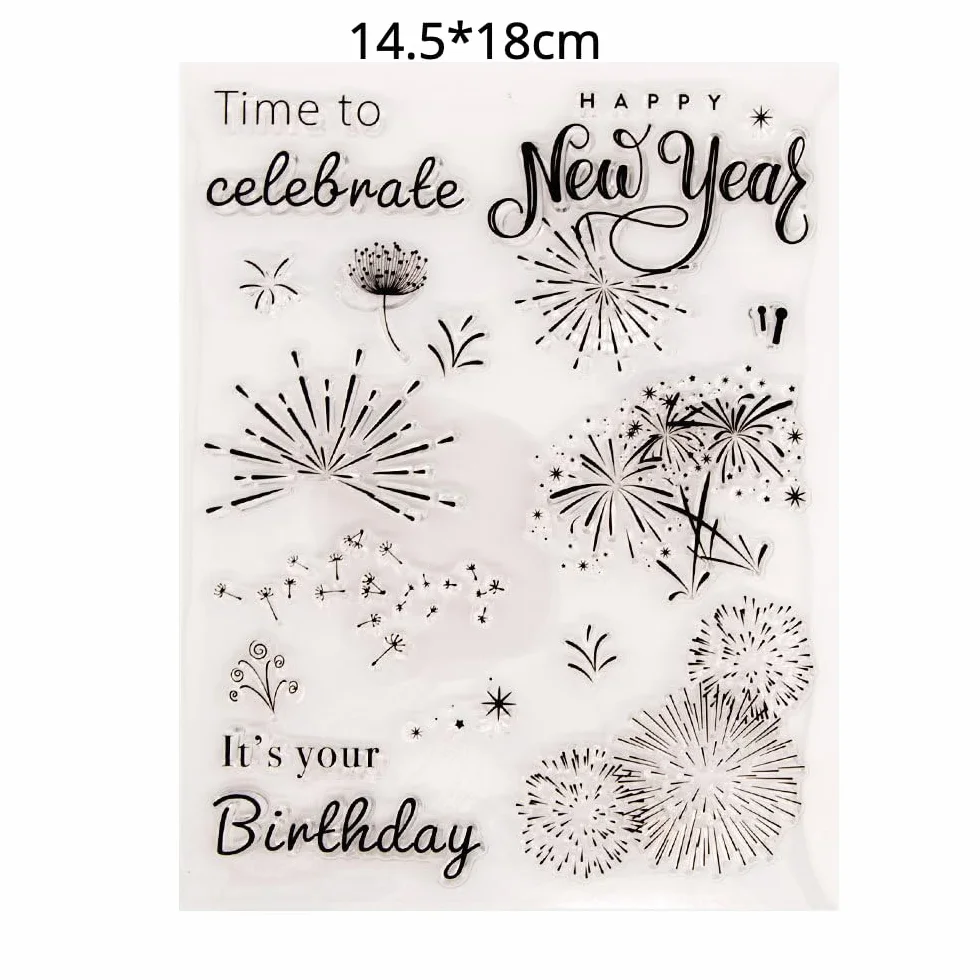 Timbri trasparenti in silicone Babbo Natale 4 fogli per scrapbooking biglietti fai da te