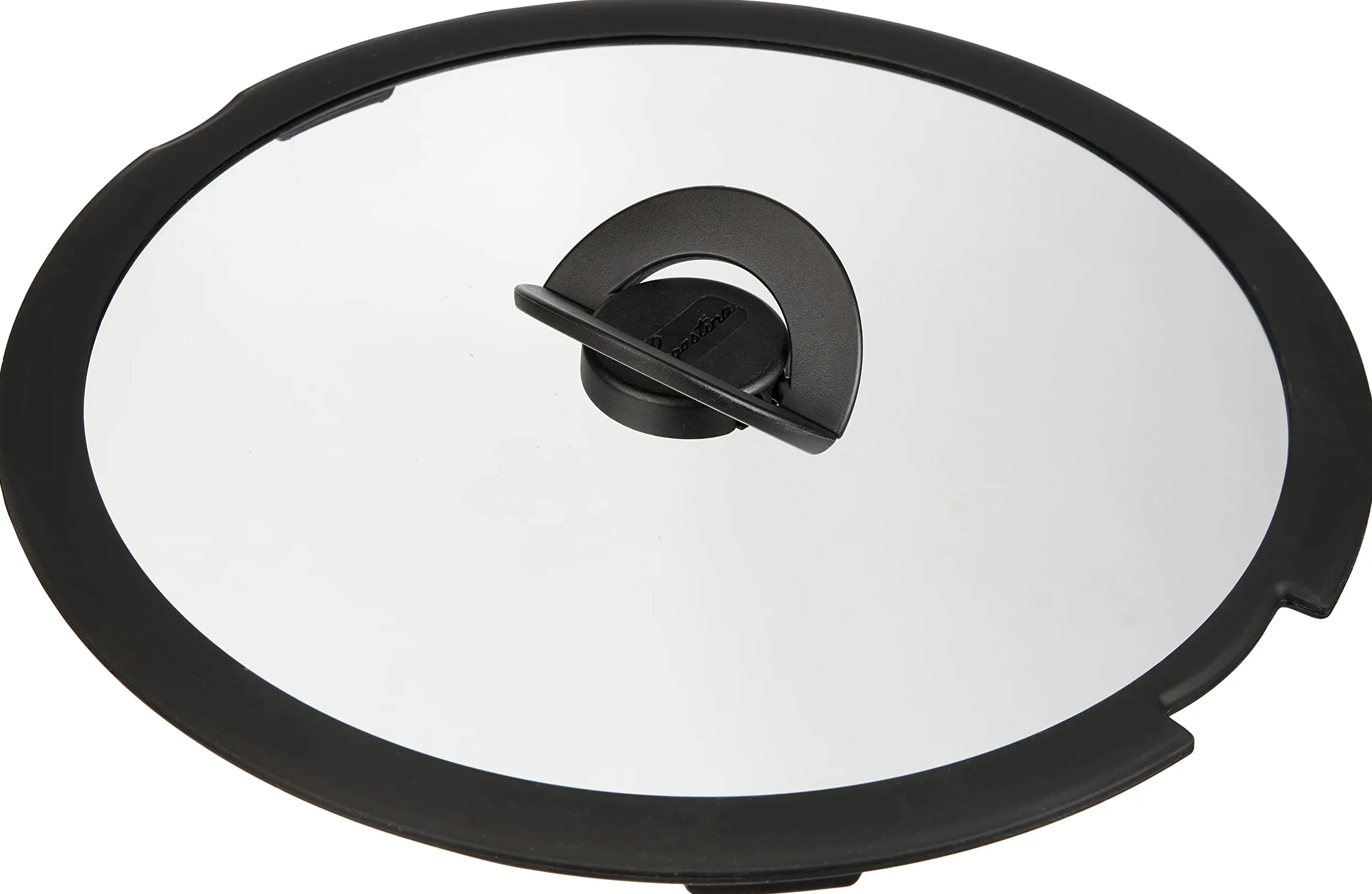 Lagostina Ingenio Mineralis Eco Set Padelle Antiaderenti in Alluminio 100% Riciclato & Ingenio Induction Coperchio in Vetro e Silicone, Nero e Trasparente, 28 cm