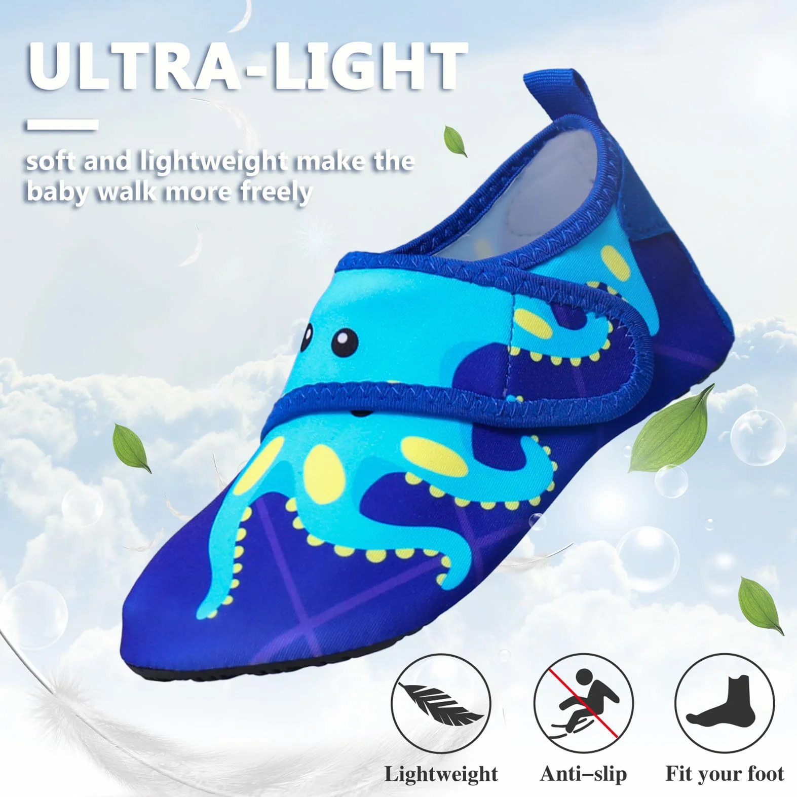 Scarpe da Scoglio Bambino Bambina Scarpe da Mare Antiscivolo Asciugatura Rapida per Surf Nuoto Sport