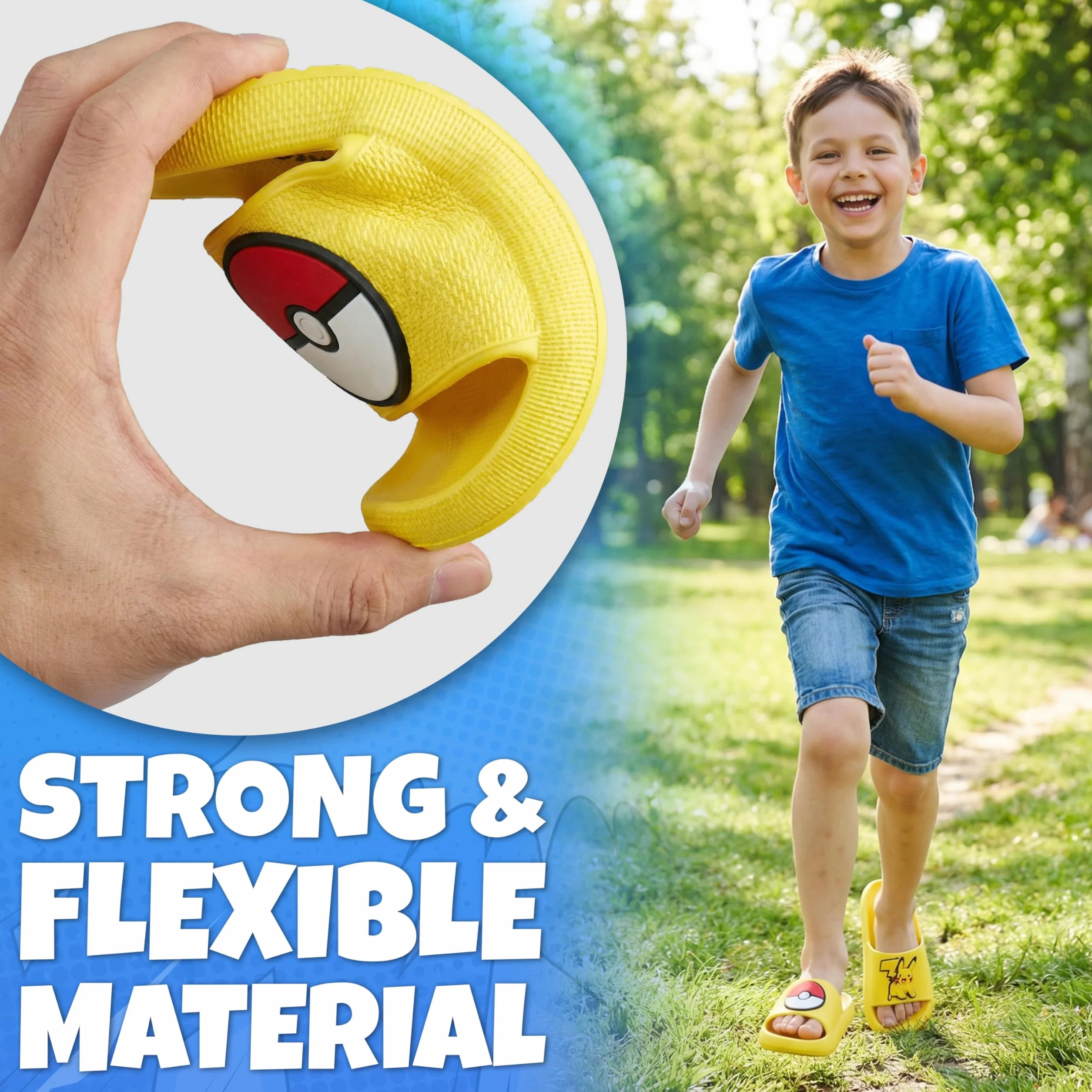 Get Trend Pokemon Ciabatte da Spiaggia per Ragazzi, Pikachu Gengar Snorlax Antiscivolo Pantofole da Bagno Bambini, Scarpe da Piscina Interno Esterno Estive 29-38