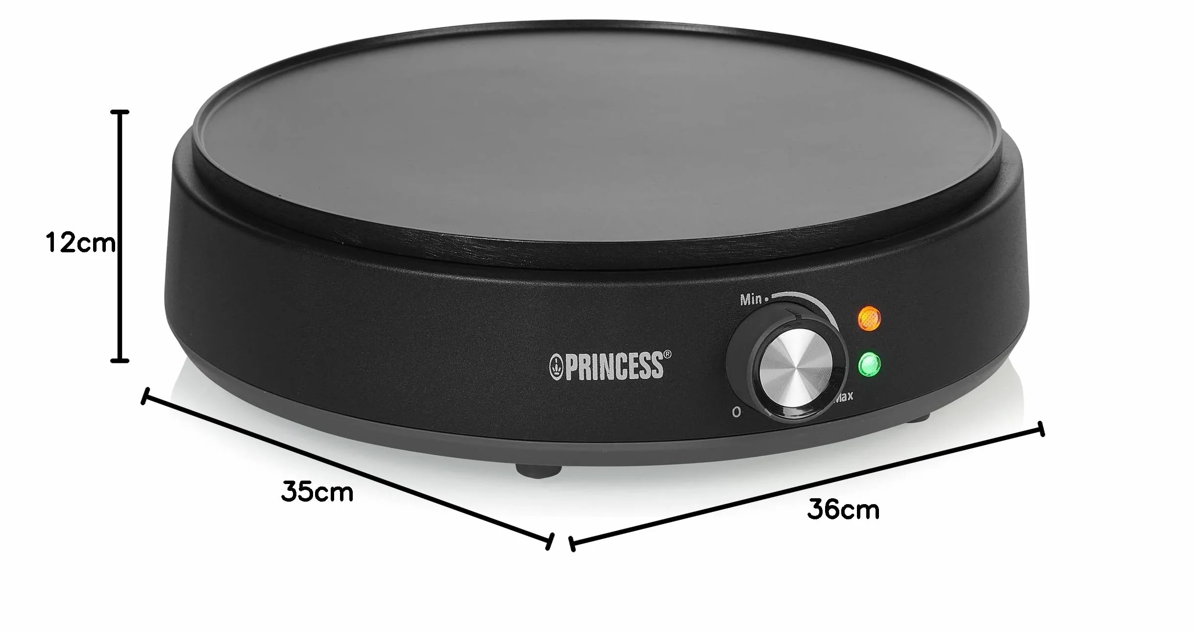 Princess Crêpe Deluxe 1200 W 30 cm patelnia do naleśników z powłoką nieprzywierającą