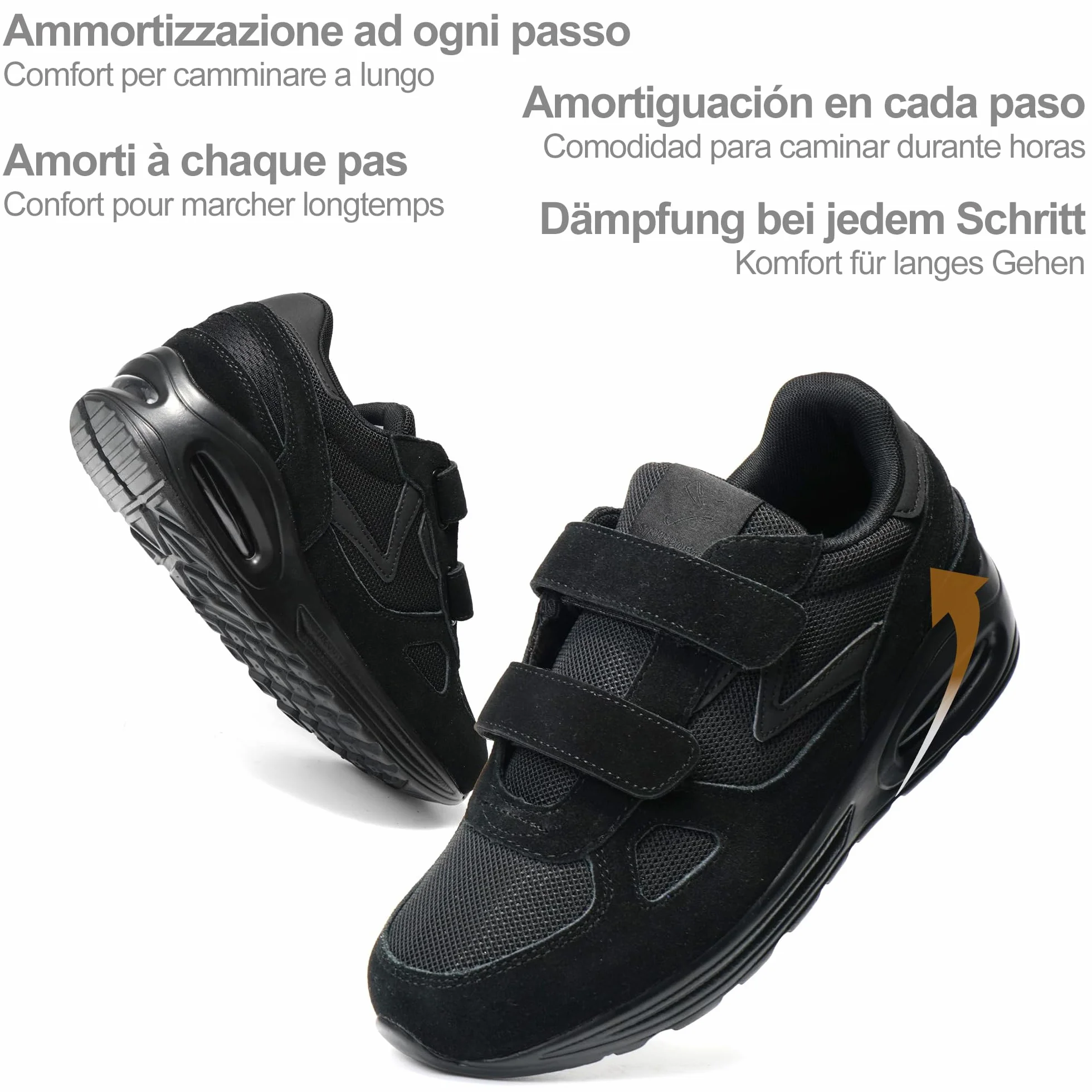 Scarpe Uomo Comode Sneakers Antiscivolo da Camminare con Suola Ammortizzata ad Aria per Anziani o Uso Quotidiano