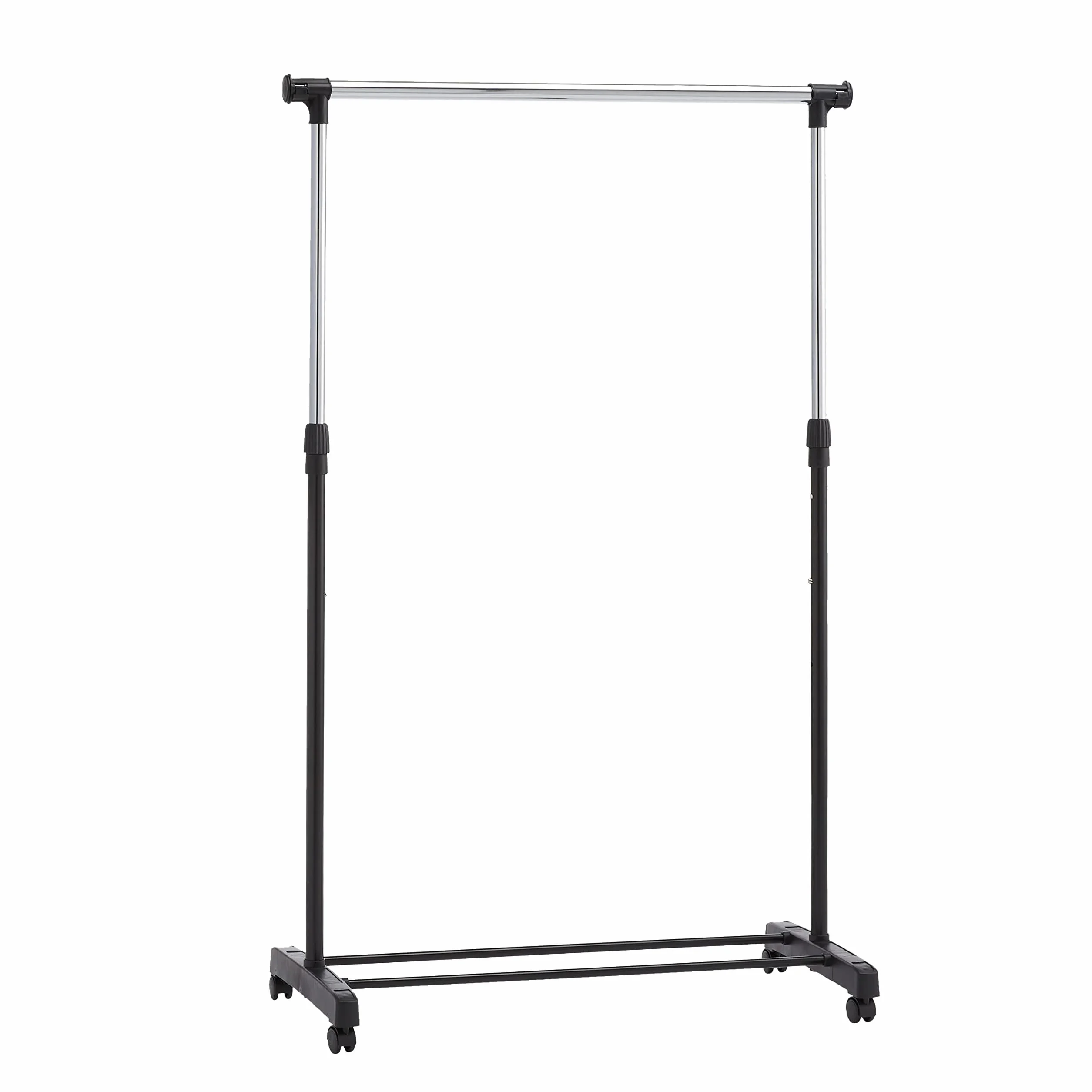 Amazon Basics Appendiabiti con ruote cromo 91.5-145 x 42 x 161 cm