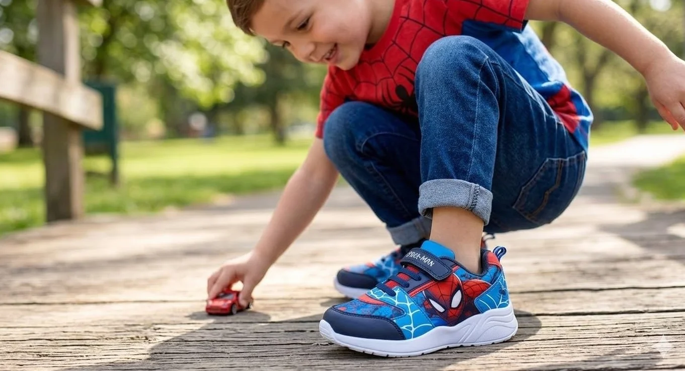 Marvel Ragazzi Spiderman Scarpe da ginnastica rosse taglia 6-12,5