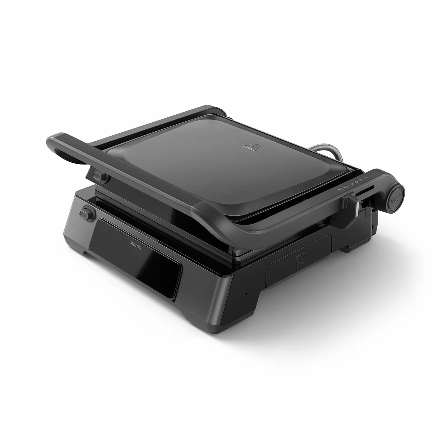 Philips Contact Grill - Sensore di Temperatura e 8 Funzioni Preimpostate grill con griglia ampia. Controllo Digitale della Temperatura. Facile da Pulire (HD6307/70)