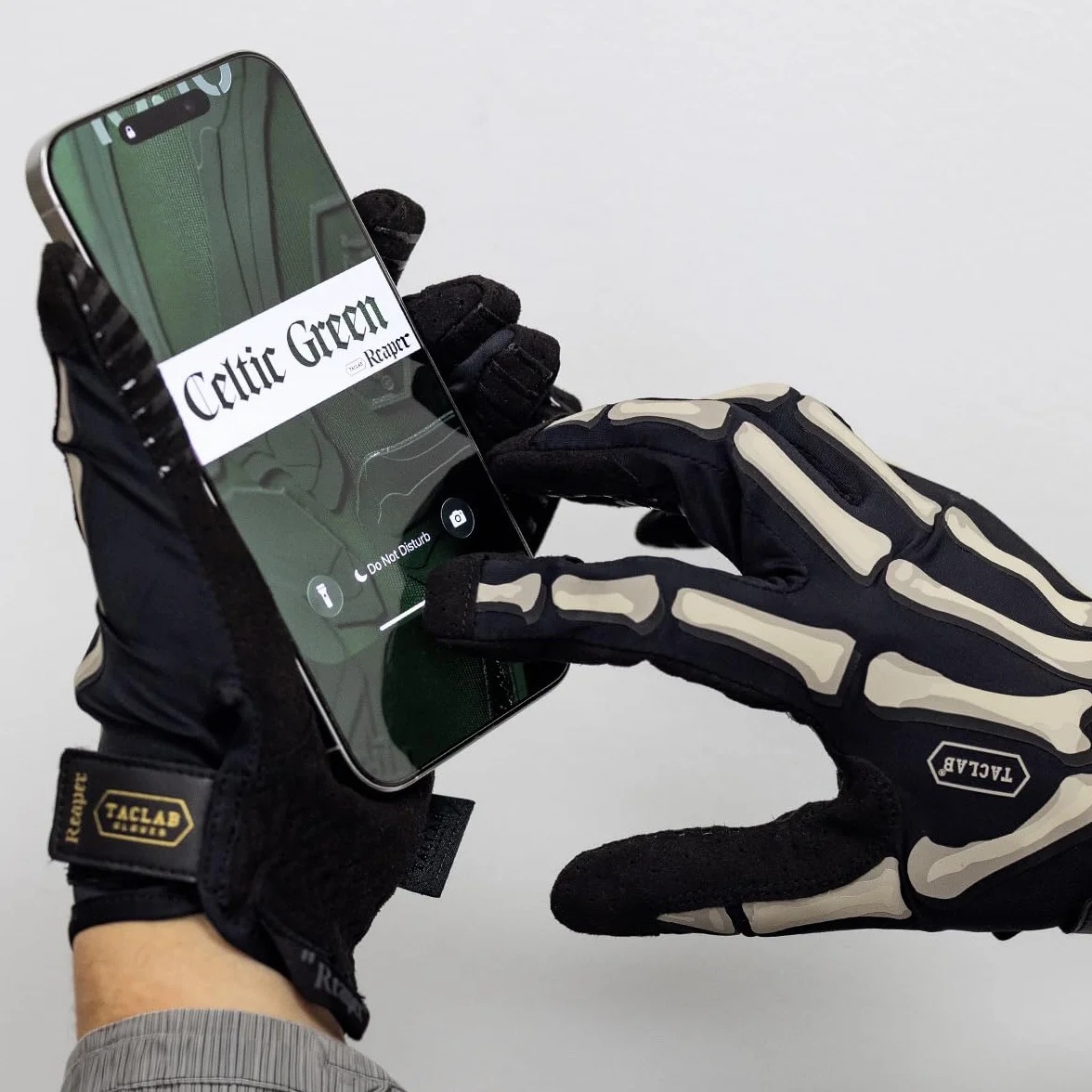 TACLAB Reaper Skeleton Gloves - Guanti sottili e leggeri per estate, softair, paintball, ciclismo, moto, multiuso