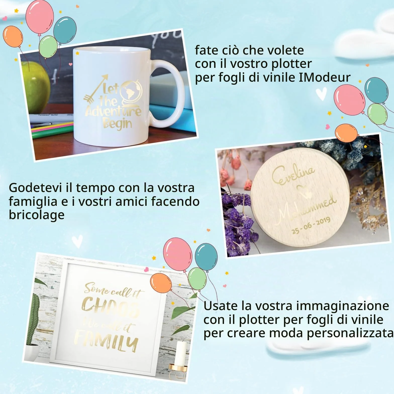 IModeur Vinilo adesivo Champagne galvanizzato, 30,5 cm x 214 cm pellicola adesiva Champagne per Silhouette Cameo, La maggior parte delle macchine da taglio