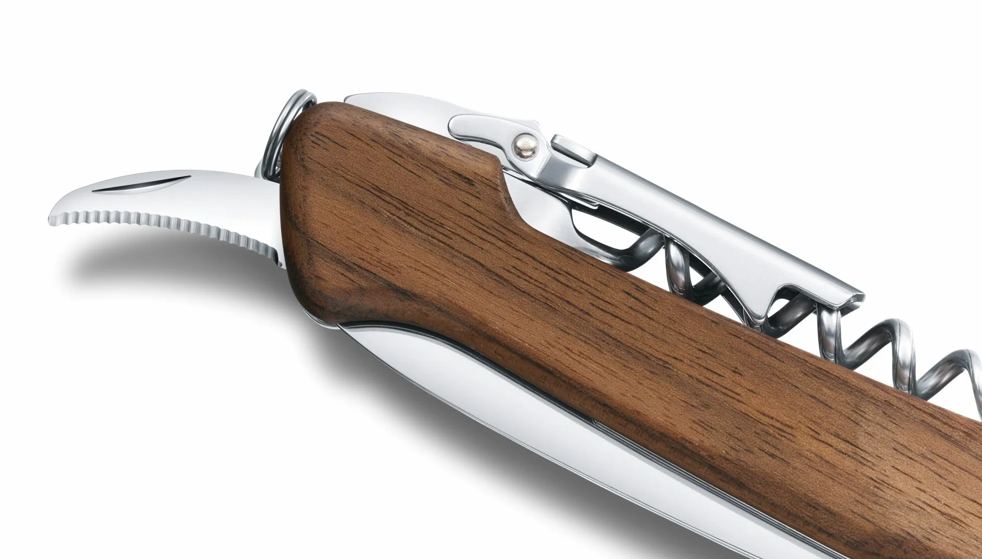 Victorinox, Wine Master Wood, Coltello Svizzero, Originale, Multiuso, Campeggio, 6 Funzioni, Lama, grande, Two step lever, Bloccabile