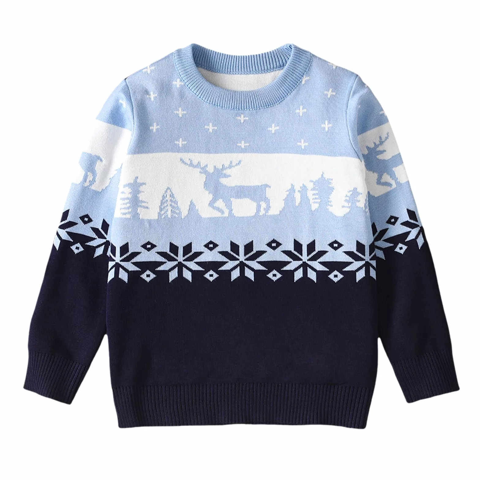 Generisch Maglione bambini girocollo morbido caldo 3-9 anni