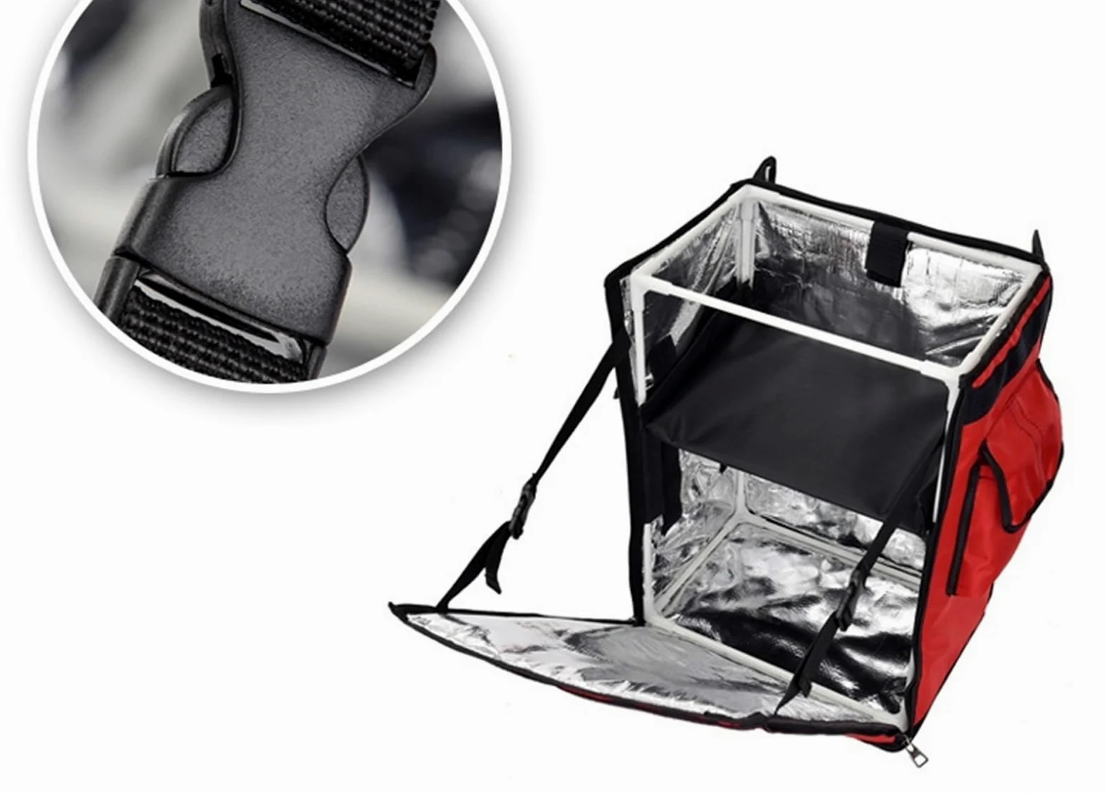 Borsa Termica Grande Pizza,Borsa Termica Porta Pra 35L Zaino Grande Sacchetti Di Raffreddamento Torta Takeaway Box Freezer Fast Food Pizza Consegna Convocazione Incubatore Ghiaccio(Orange)