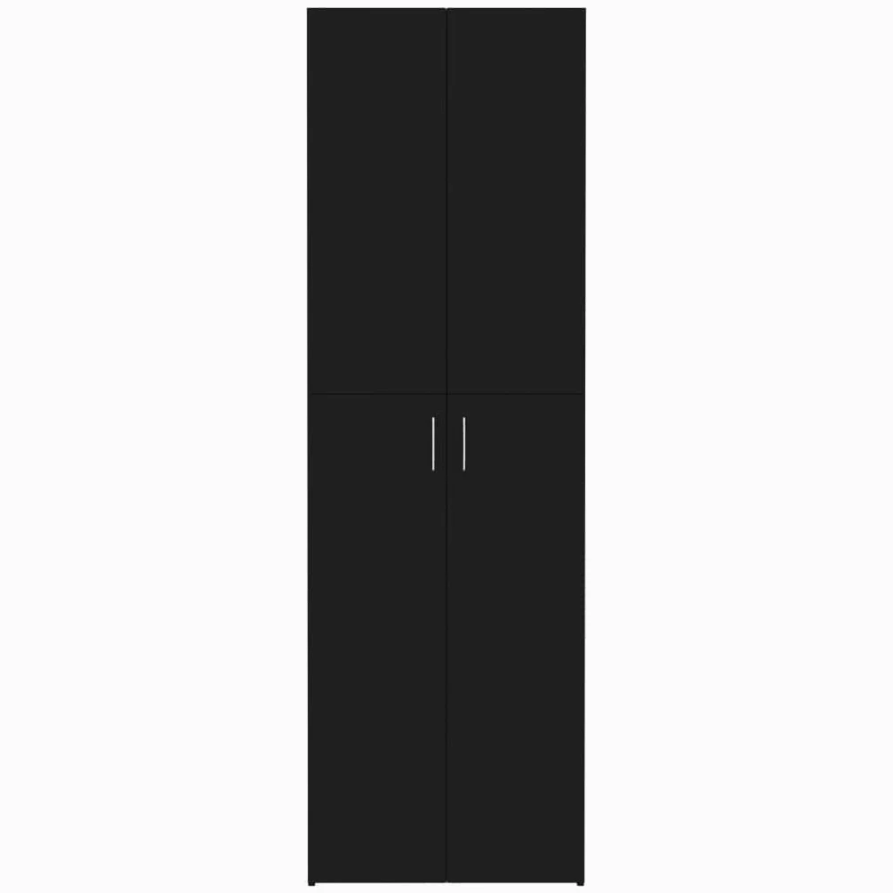 Armadio Ufficio con 5 Scomparti, Armadio per Ufficio Nero 60x32x190 cm, Armadi da Ufficio in Legno Multistrato (Peso 40,6 kg)