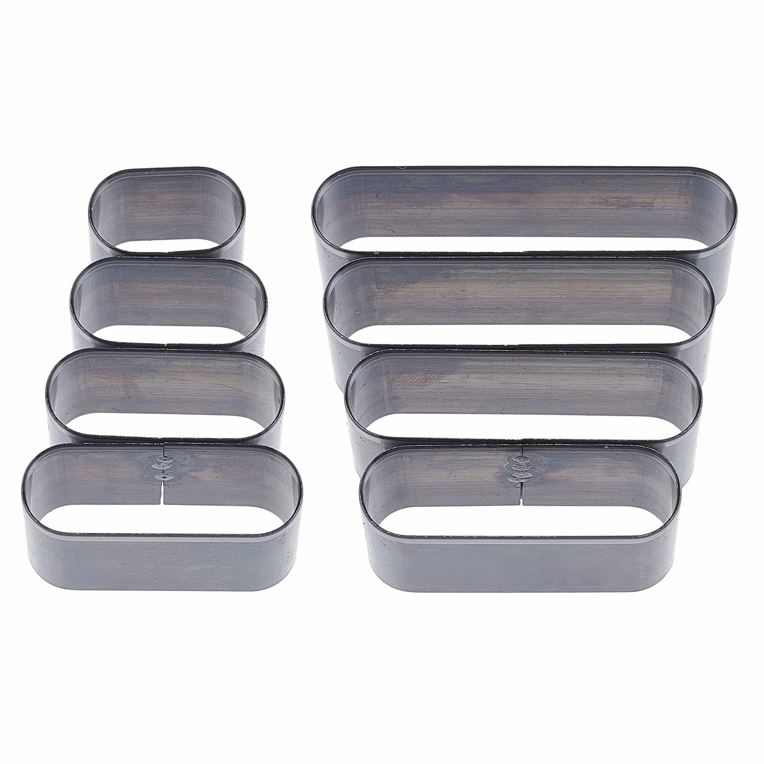 SUPERDANT 8 pz/Set Acciaio in Pelle Die Testa Rotonda Forma Rettangolare Ad Alto Tenore di Carbonio Cutter Hollow Strumento di Punzonatura con Scatola di Taglio Stampo Punching Die Set