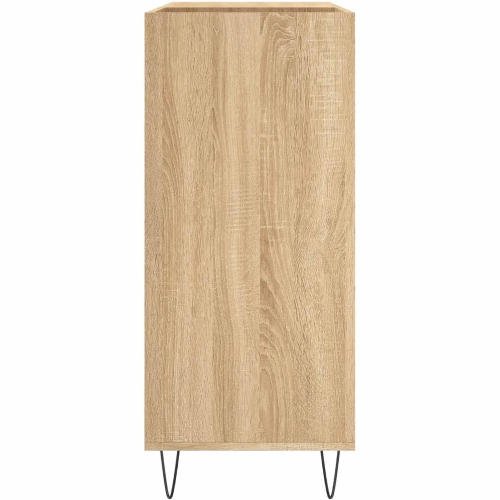 ARKEM Mobile Porta Dischi Rovere Sonoma 84,5x38x89, Supporto per Giradischi in Legno Multistrato con Spazio di Archiviazione