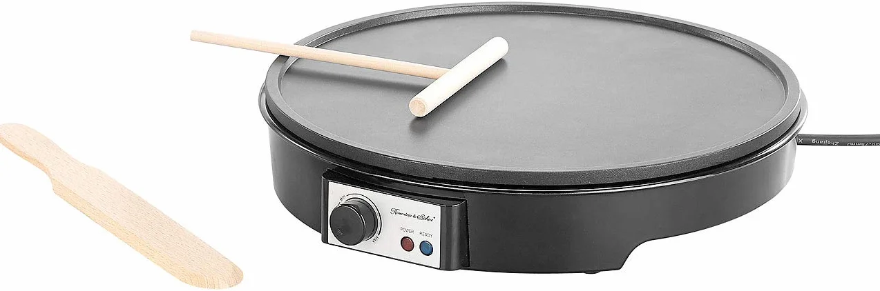 Rosenstein & Söhne Crepe Maker XL Elettrico con Regolatore di Temperatura e Rivestimento Antiaderente