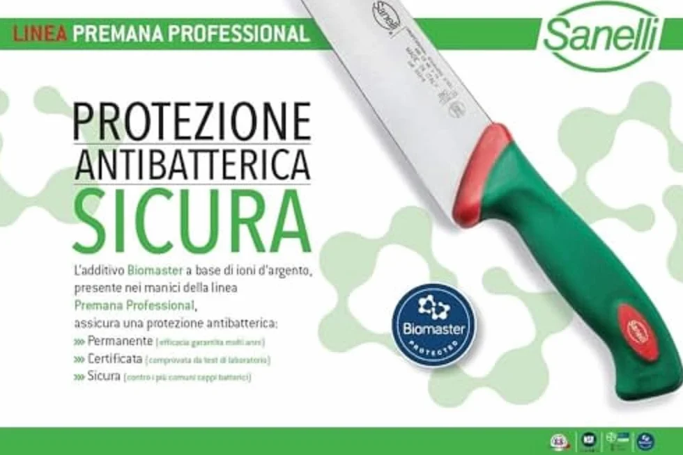 Sanelli premana professional acciaino ovale, acciaio inossidabile, verde/rosso