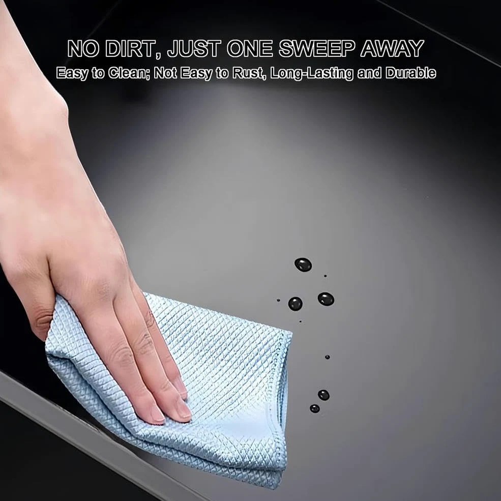 Generico Mensola portaoggetti a Incasso in Acciaio Inox per Carta igienica e rifiuti, Organizer Integrato per nicchia in Bagno, Cucina, Soggiorno, Camera da Letto - Nero, 60x28x13,5 cm, Soluzione Sal