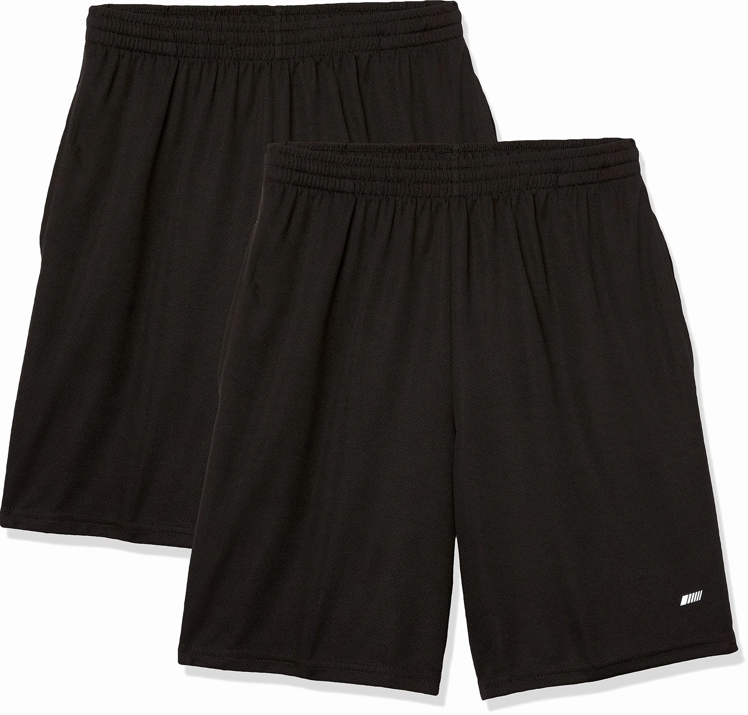 Amazon Essentials Pantaloncini da Allenamento Sportivi Tecnici per Palestra Basket, Vestibilità Ampia Uomo, Pacco da 2
