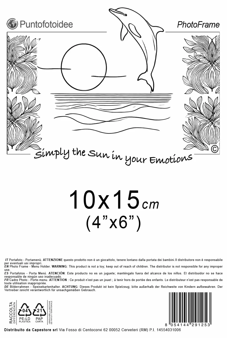 Cornice in Plexiglass da Tavolo - Porta Menu Trasparente - Portafoto da Tavolo - Espositore Pubblicitario - Espositore per Brochure, Depliant, Volantini (Trasparente, 10X15 cm Verticale)