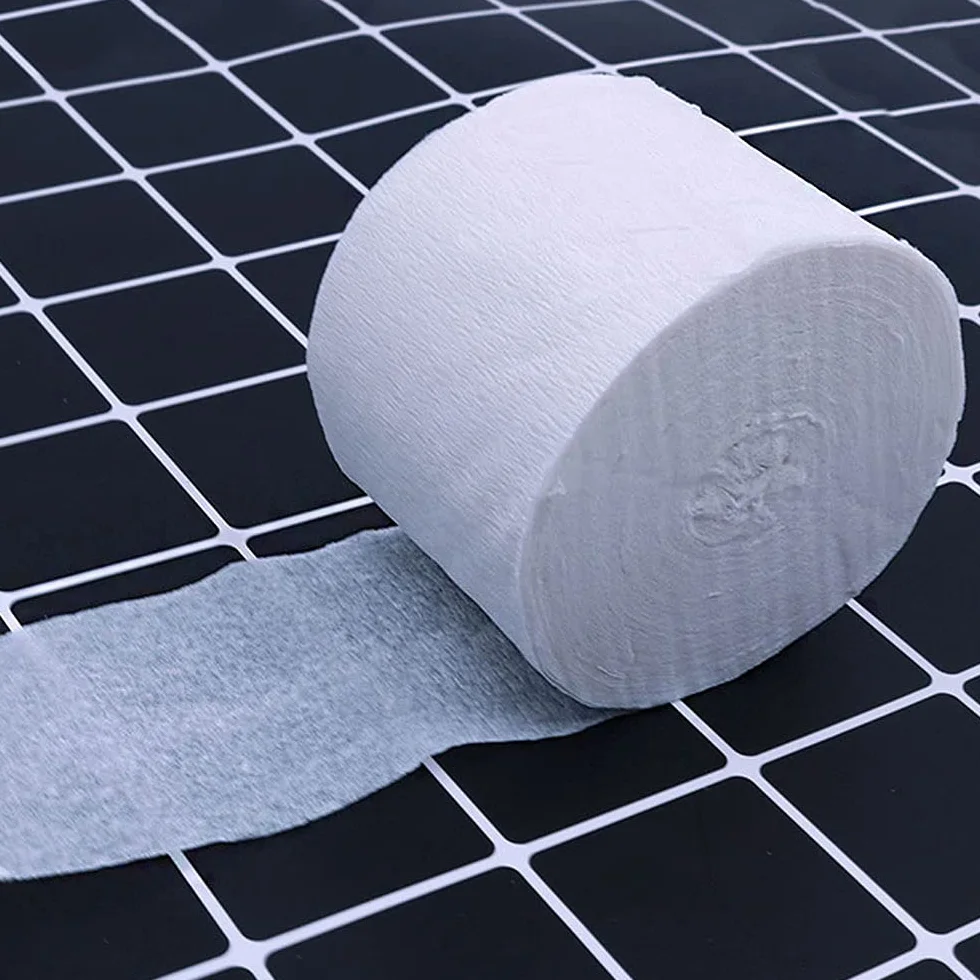 ANCLLO 6 rotoli carta crespa 4,5 cm x 25 m bianca decorazioni festa compleanno matrimonio