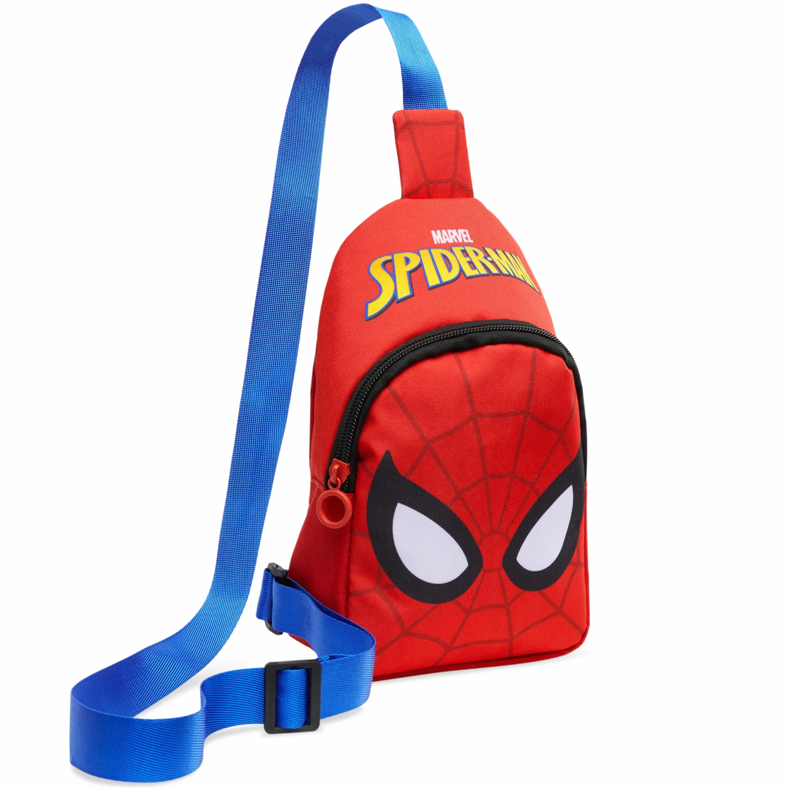 Marvel Spiderman Borsa Tracolla Ragazzo con Chiusura Zip, Borsello Bambino Tracolla Regolabile para Telefono, Portafoglio