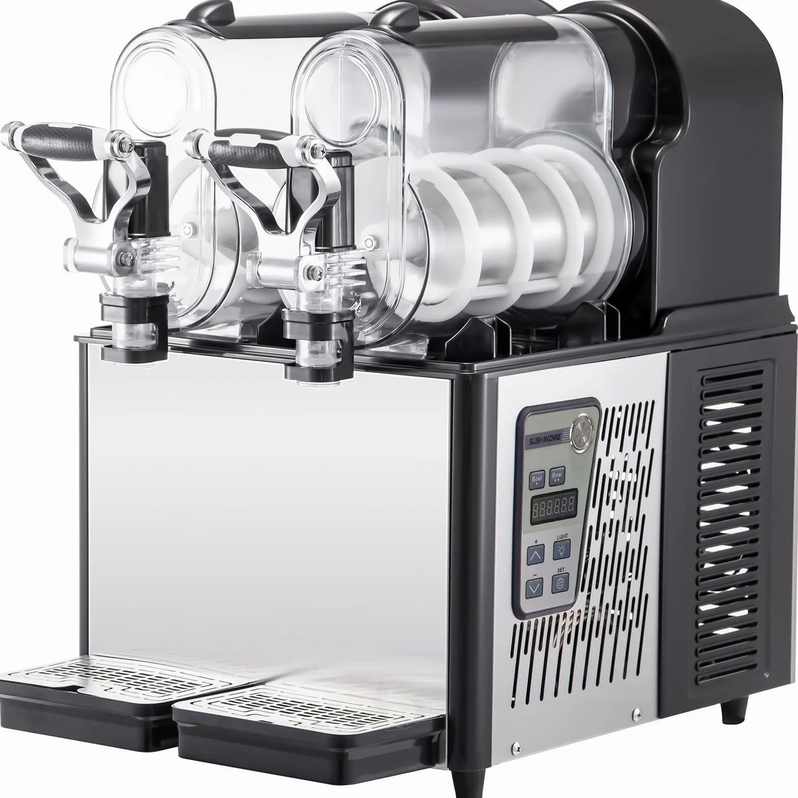 Macchina per Granita 2x3L Granitore Sorbettiera Elettrico Commerciale per Granita Bevande Vino Crema Caffè (3L x 2)