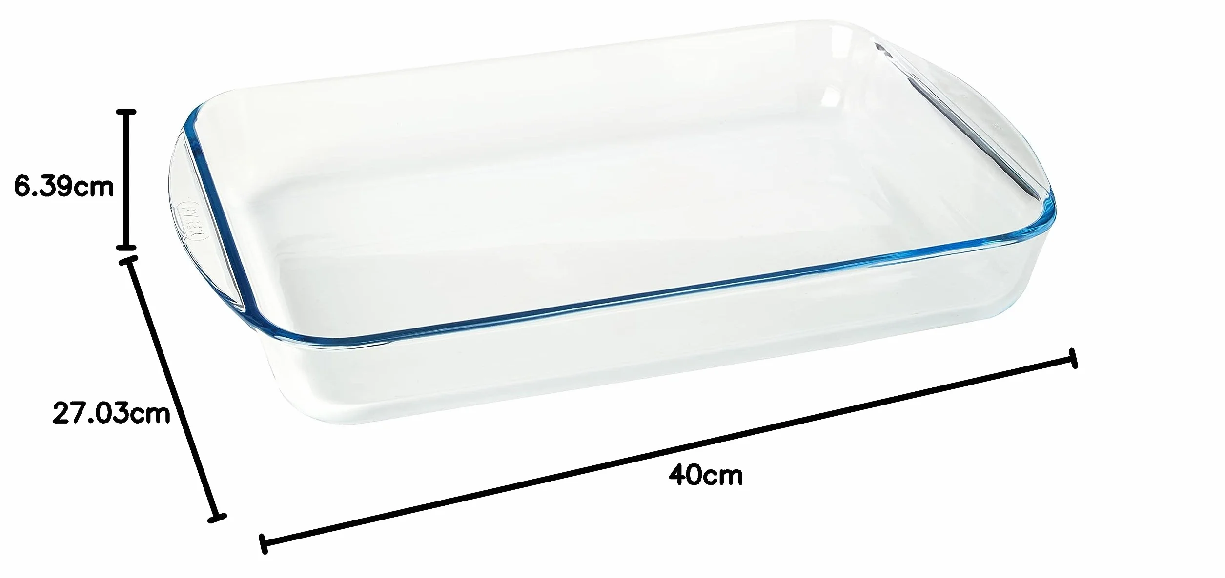 Pyrex Tostapane rettangolare in vetro, 40x27cm