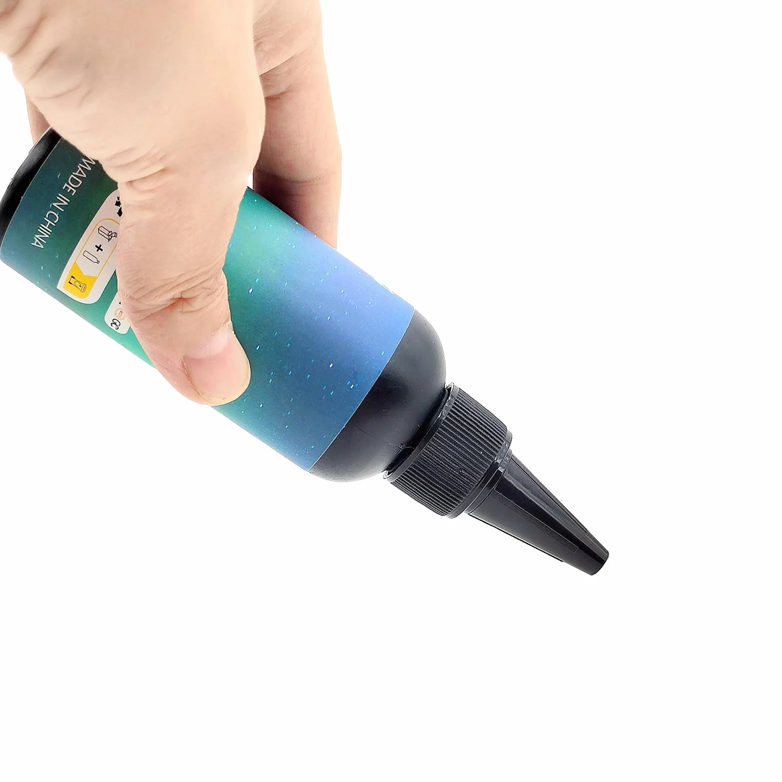 Resina UV Trasparente 120g Colla Epossidica Cristallina Polimerizzazione Ultravioletti per Gioielli Stampi Decorazioni