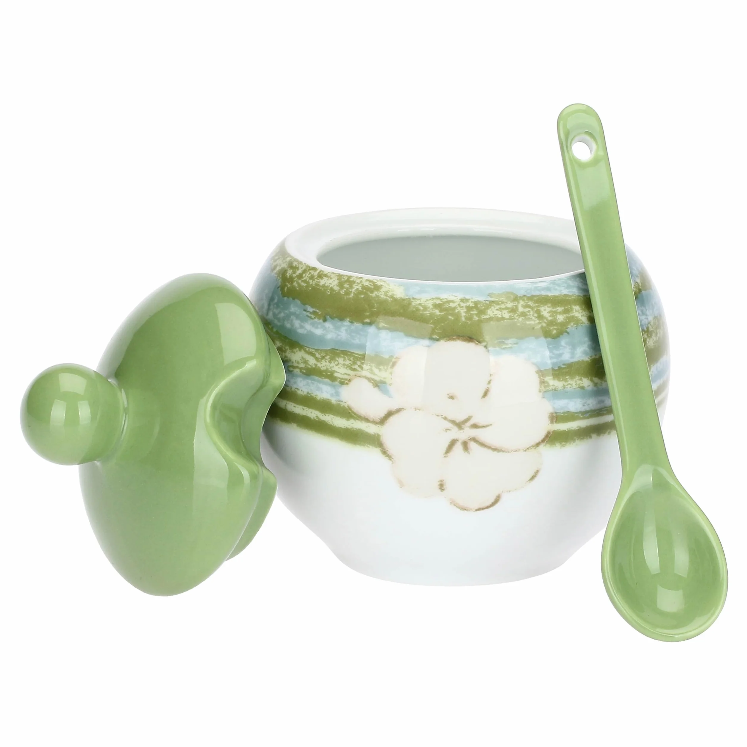 THUN Set 2 tazzine con zuccheriera Oasi Porcellana 6x9cm 12cm 13cm
