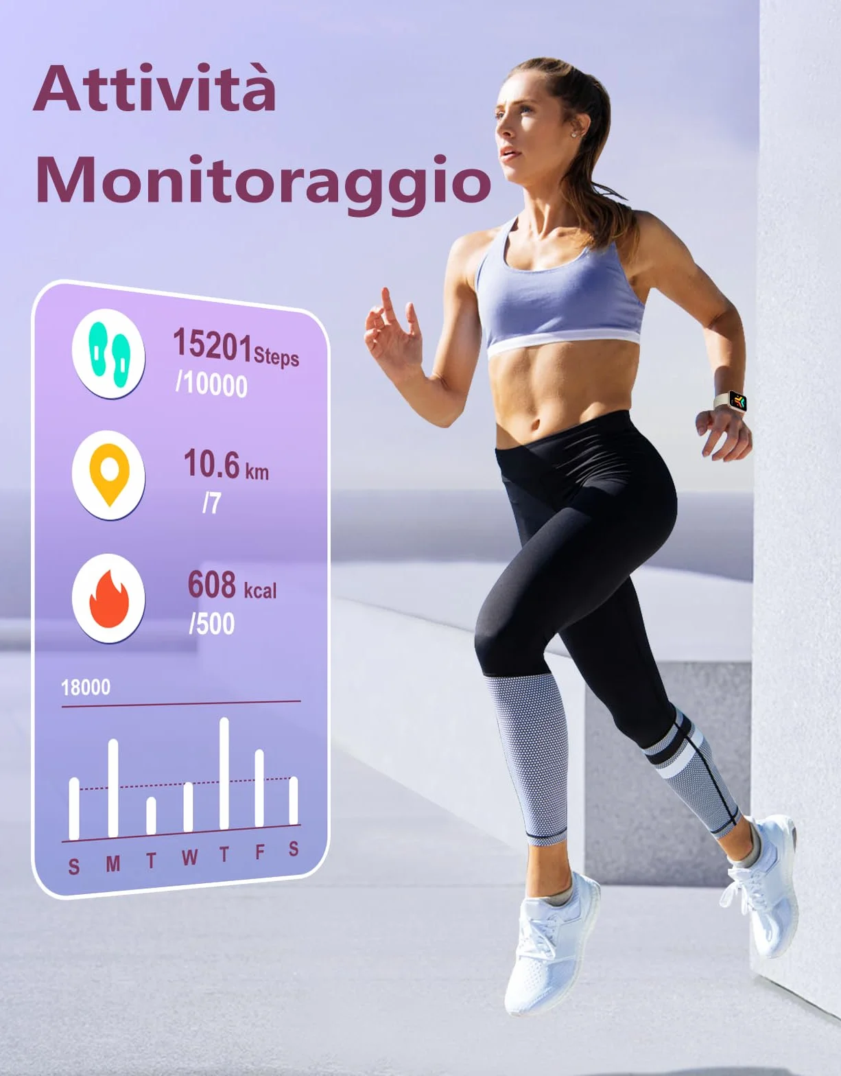 RUIMEN Smartwatch Uomo Donna Chiamate Whatsapp Smart Watch Contapassi Cardiofrequenzimetro Saturimetro Orologio Smart Fitness Sportivo Impermeabile Android iOS
