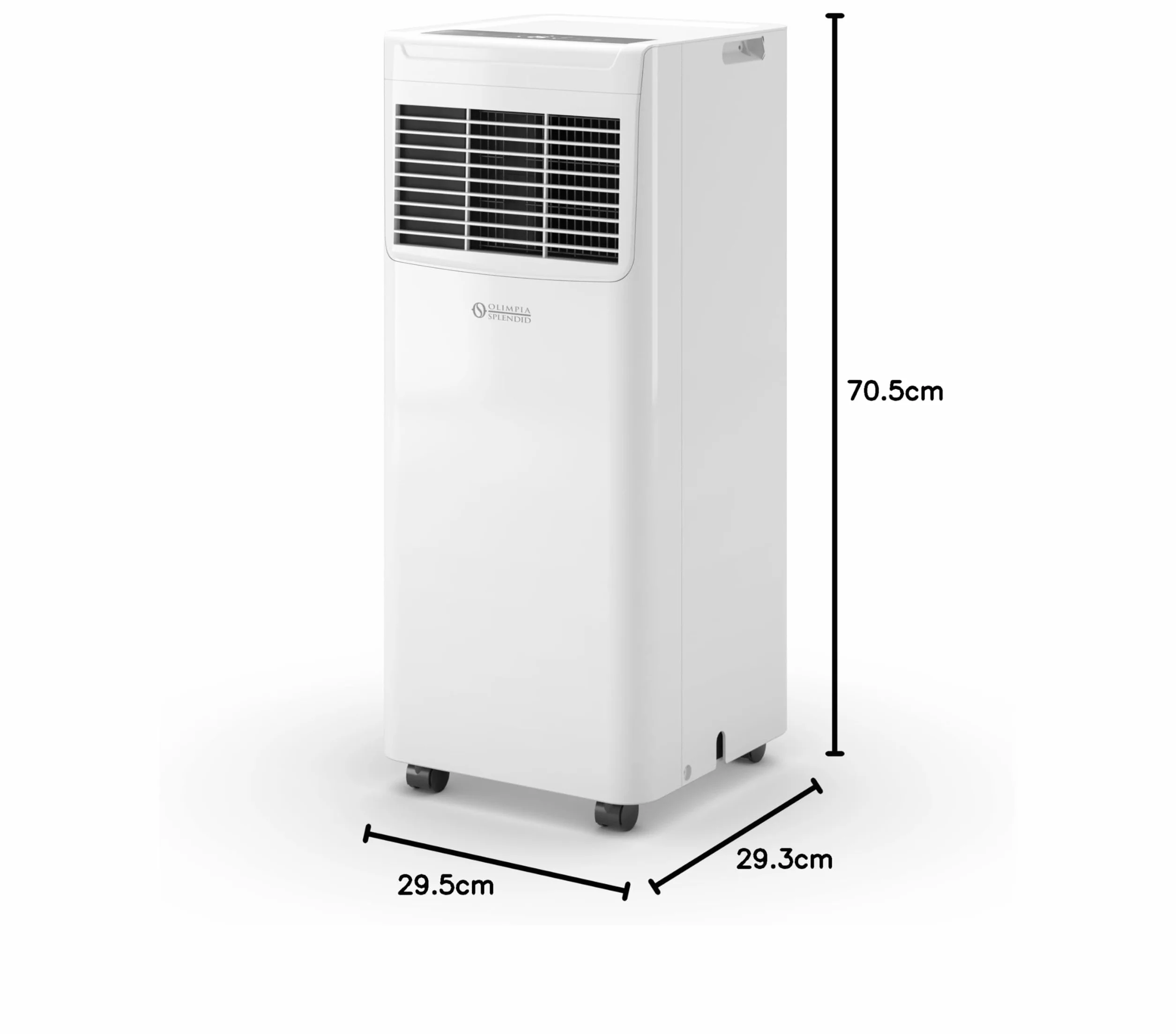 Olimpia Splendid, Dolceclima Slim 10 SWS Wifi, Portable Air Conditioning 10,000 BTU/h, Compact Design, Class A, Power 2.6 kW, Cooling Functions, Dehumidification, Ventilation, Integrated WI-FI