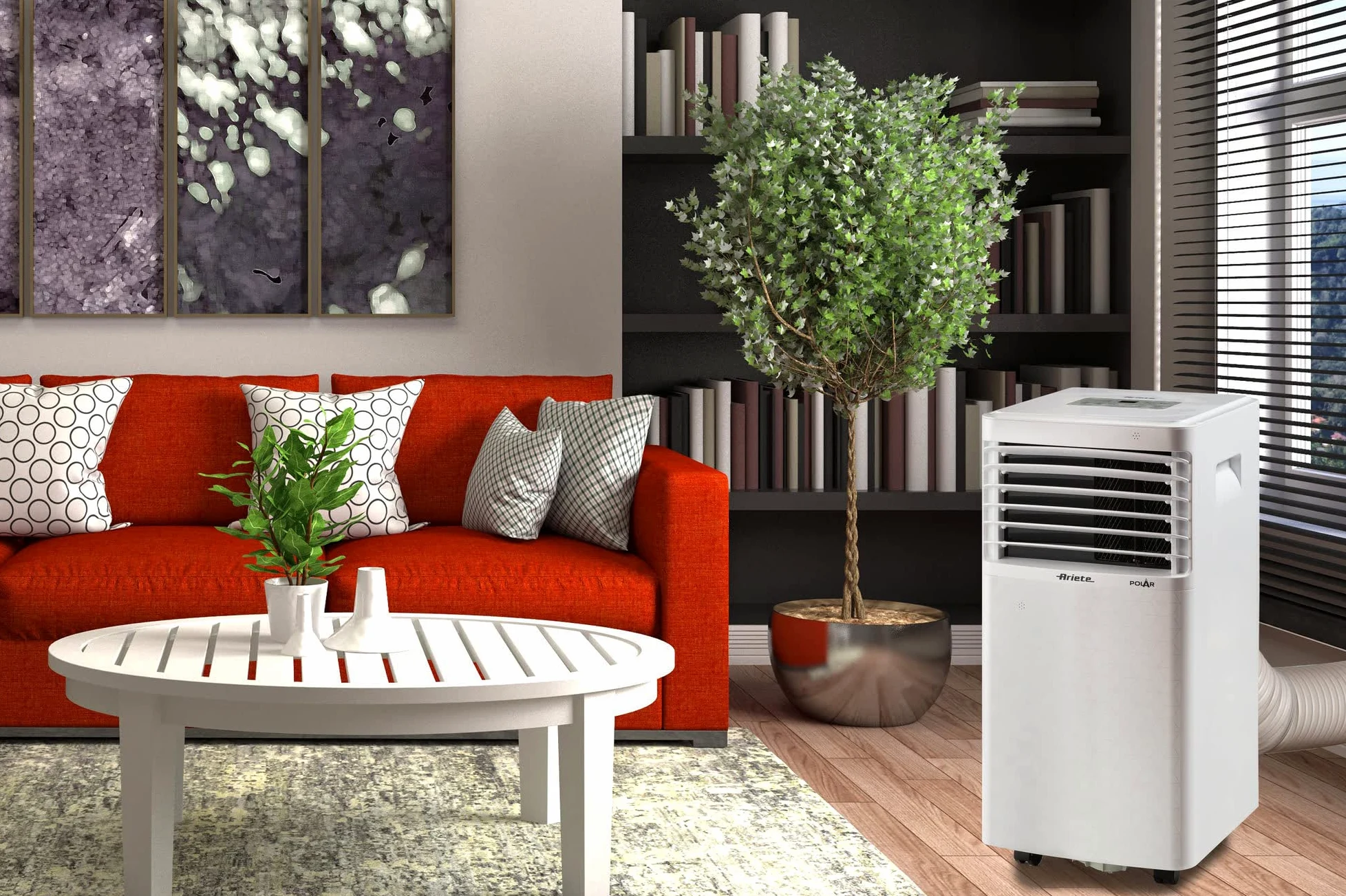 Ariete Polar 10, Climatizzatore Portatile 10000 btu/h, 220 Volt, Gas Naturale R290, Classe Energetica A, Bianco