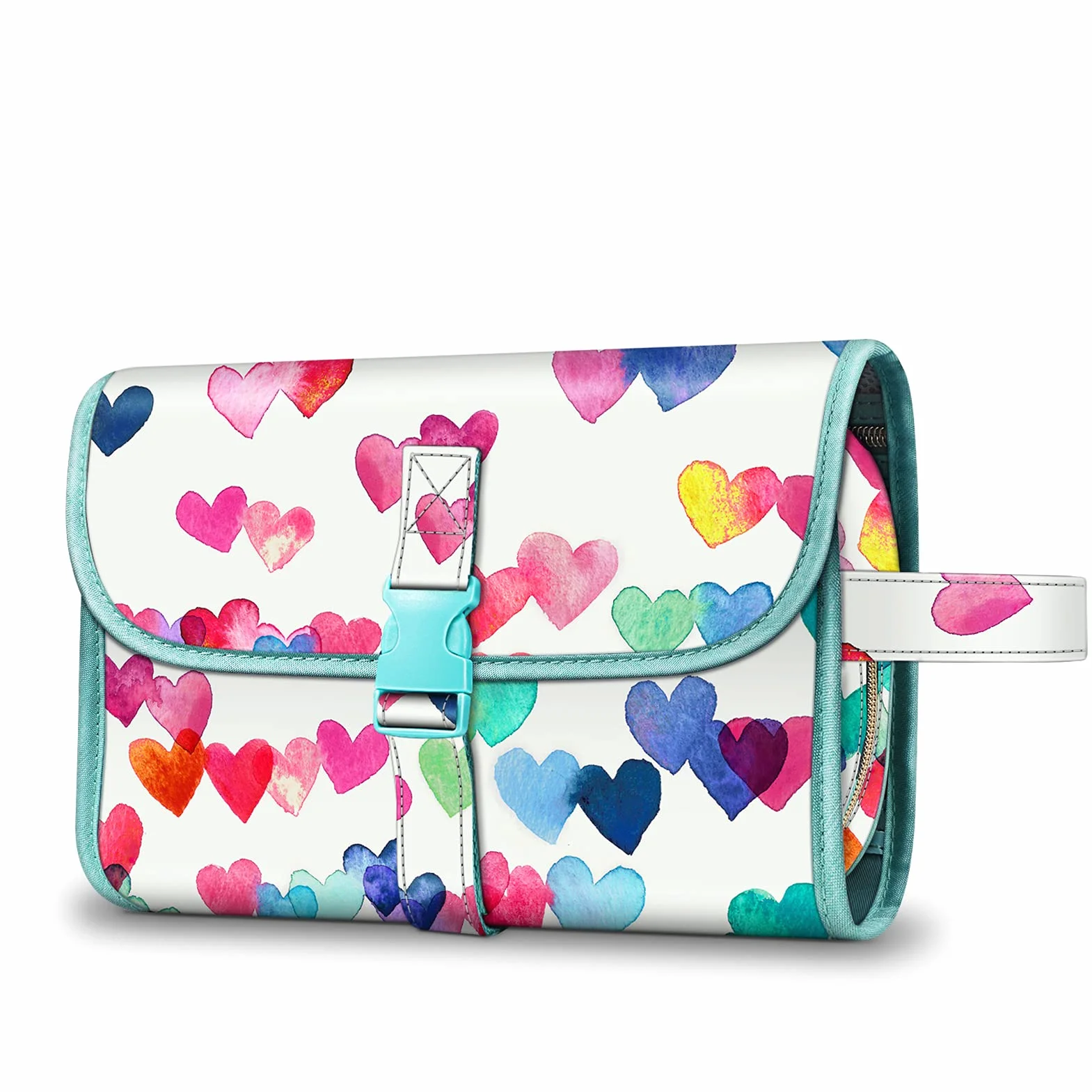 FINTIE Beauty Case da Viaggio Portatile Trucco, Borsa Grande Custodia Organizer con Gancio per Appendere per Donna